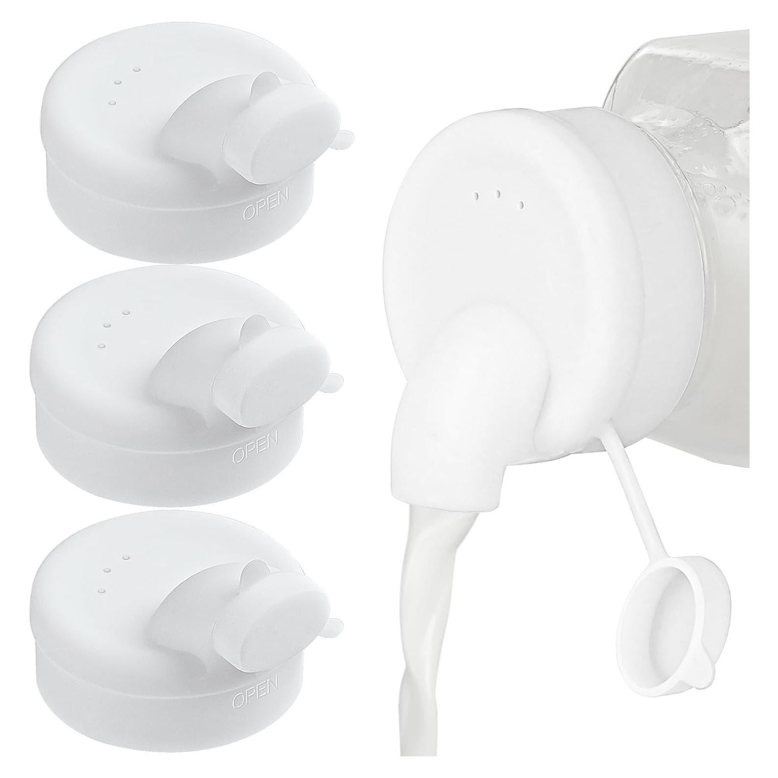 Paquete de 4 tapas de silicona Ritayedet para botellas de leche