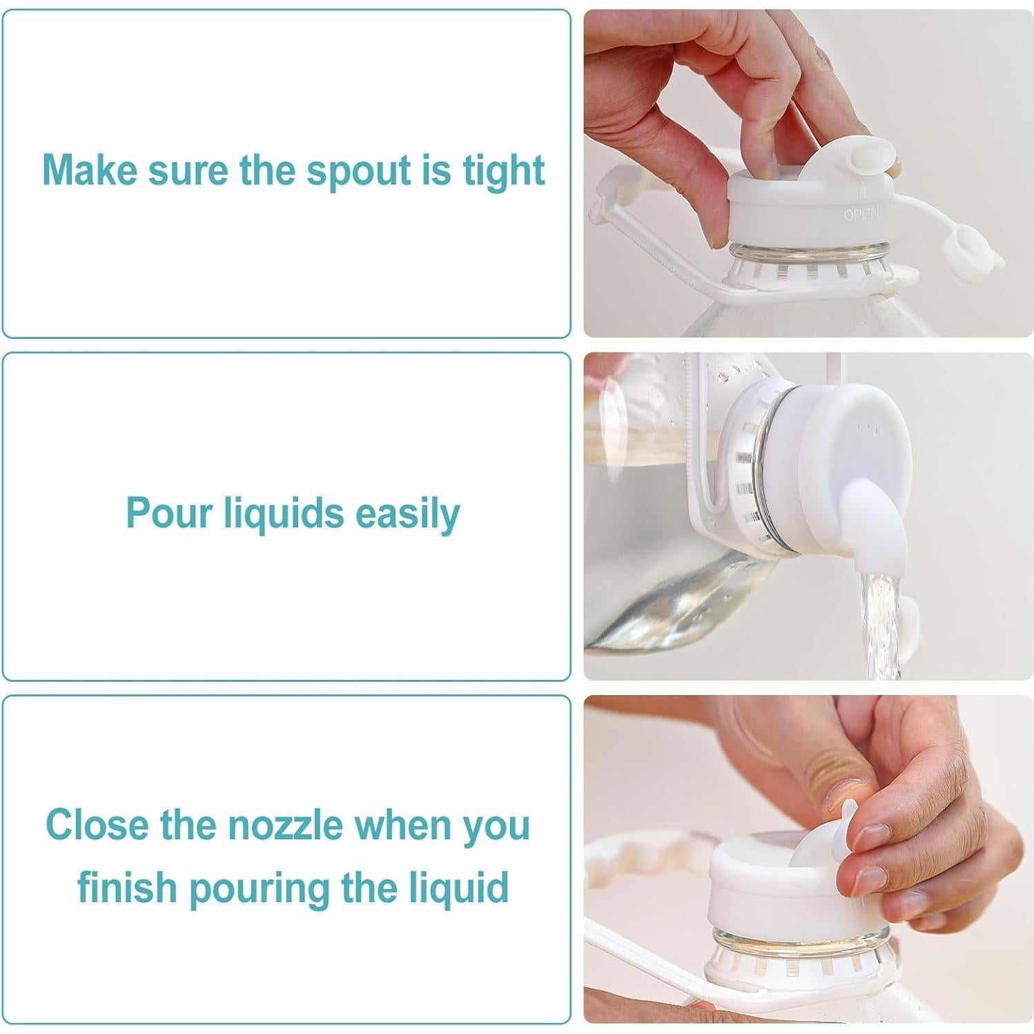 Paquete de 4 tapas de silicona Ritayedet para botellas de leche