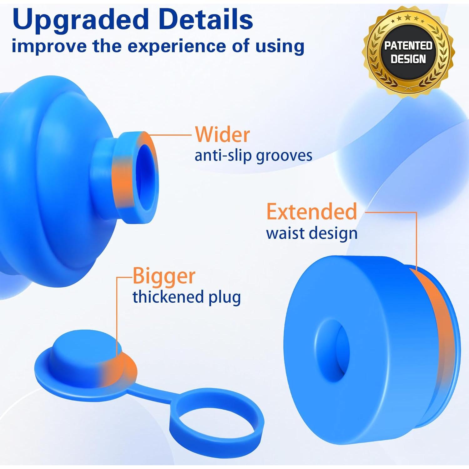 Tapa de Jarra de Agua Gofriipai 55mm Reutilizable Silicona - 3 Piezas