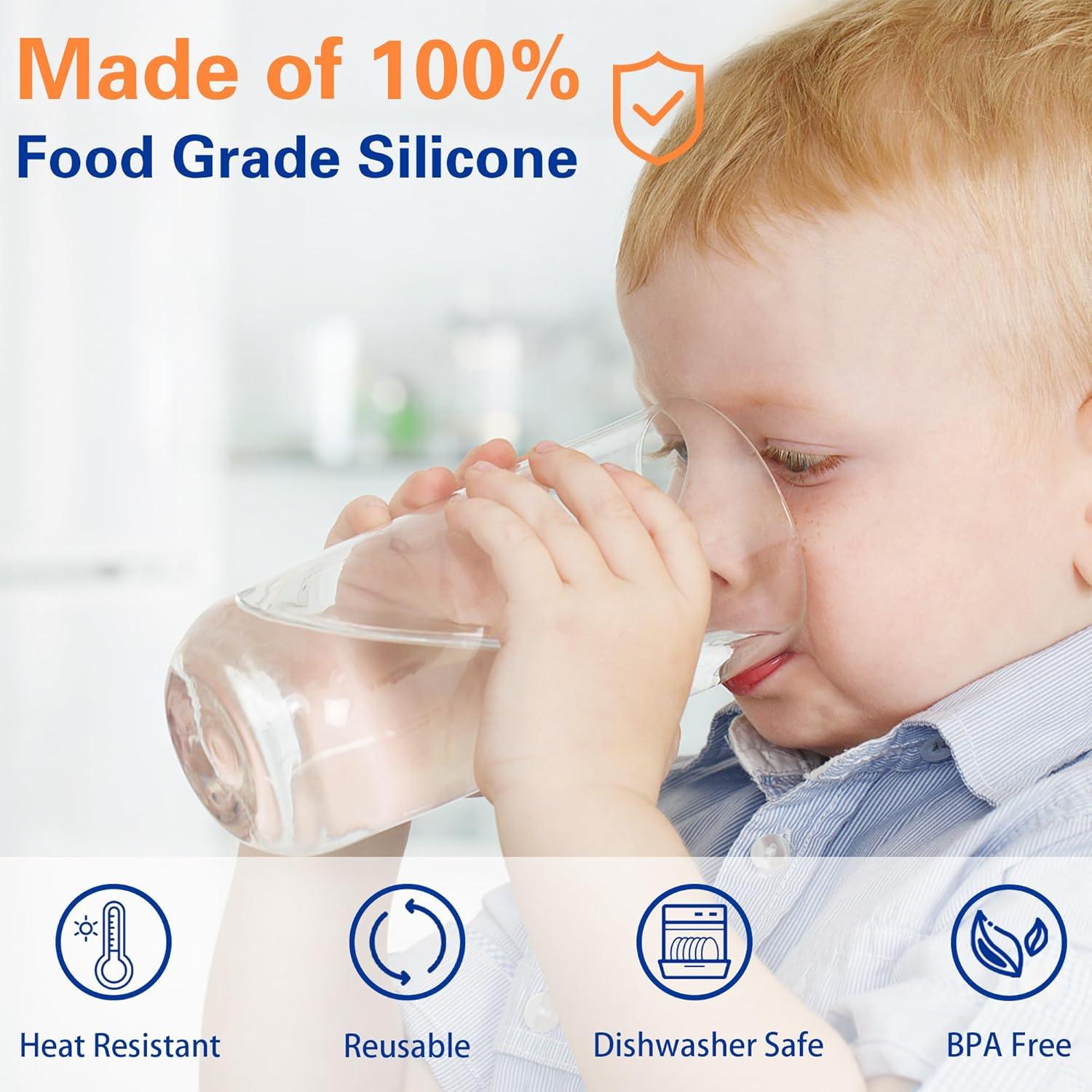 Tapa de Jarra de Agua Gofriipai 55mm Reutilizable Silicona - 3 Piezas