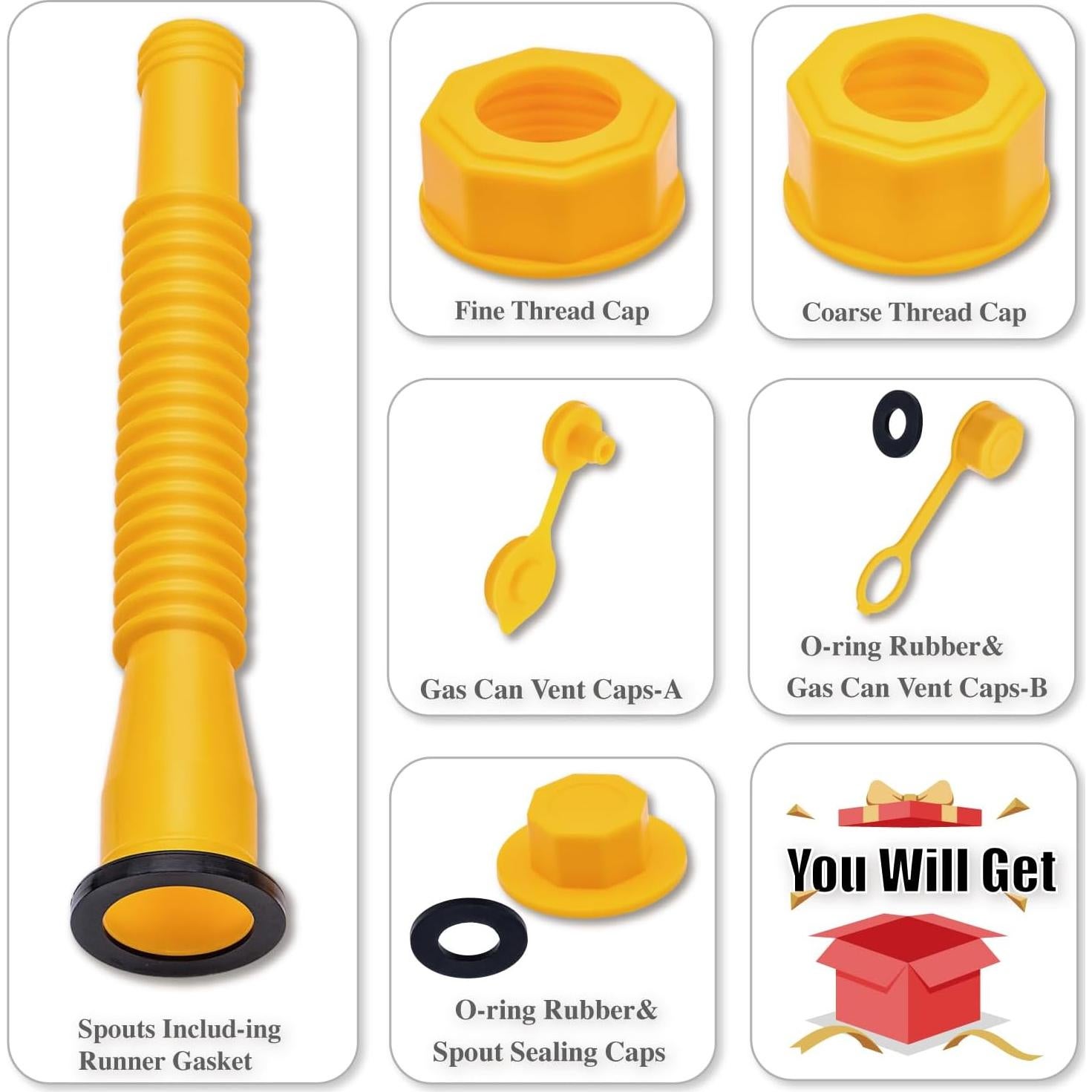 Kit de Boquilla para Bidón de Gas Amarillo - Reemplazo Universal