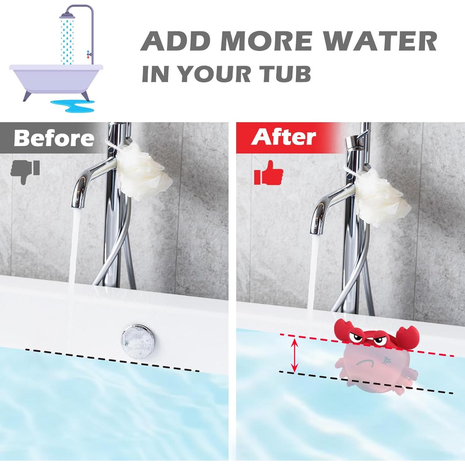 Cubierta de desagüe de bañera Koluti, silicona roja, 10.16 cm