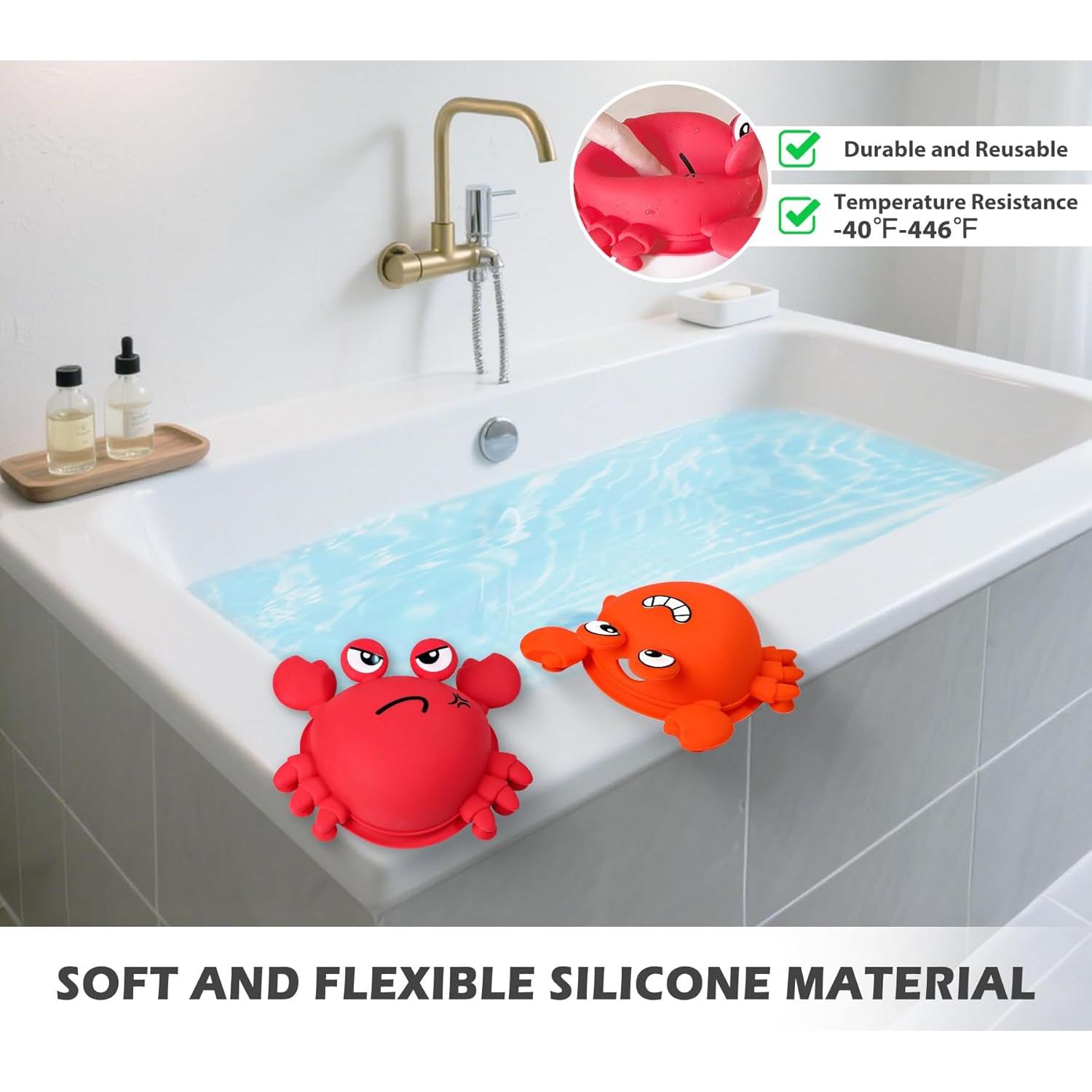 Cubierta de desagüe de bañera Koluti, silicona roja, 10.16 cm