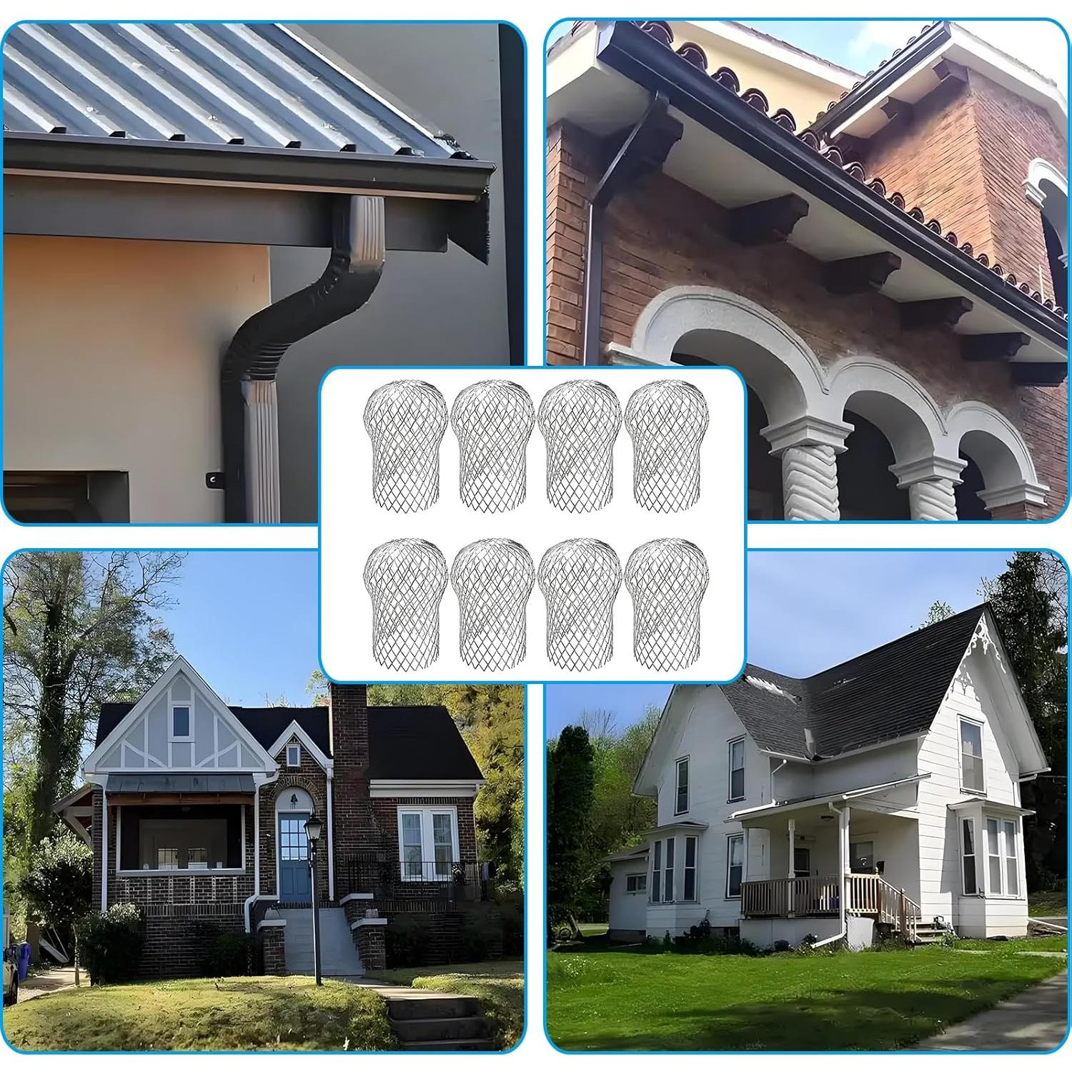 Paquete de 8 Protectores de Bajante de Canalón SCOR 8-12