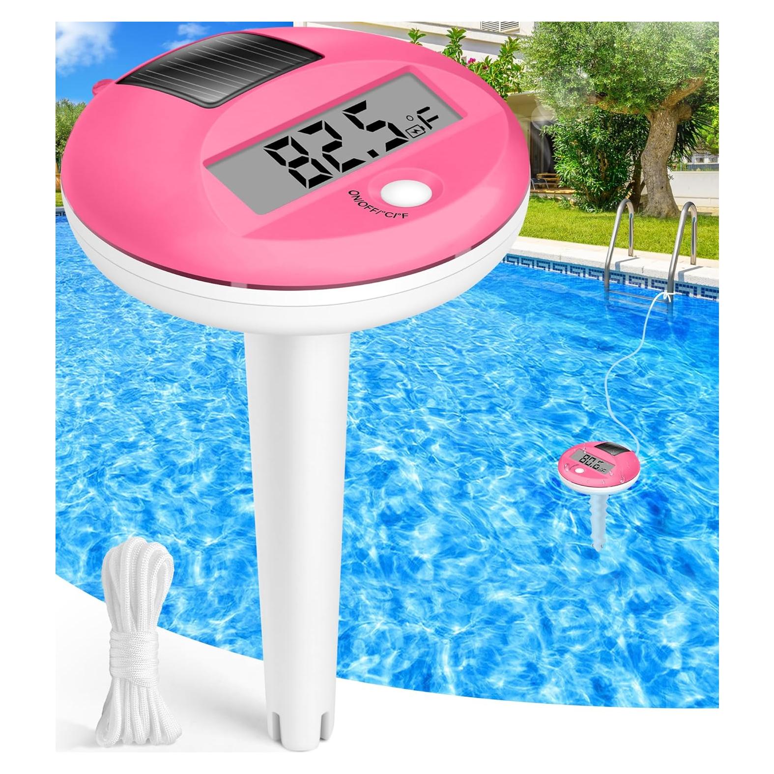 Termómetro Digital Flotante FirstE 2025 para Piscina Rosa