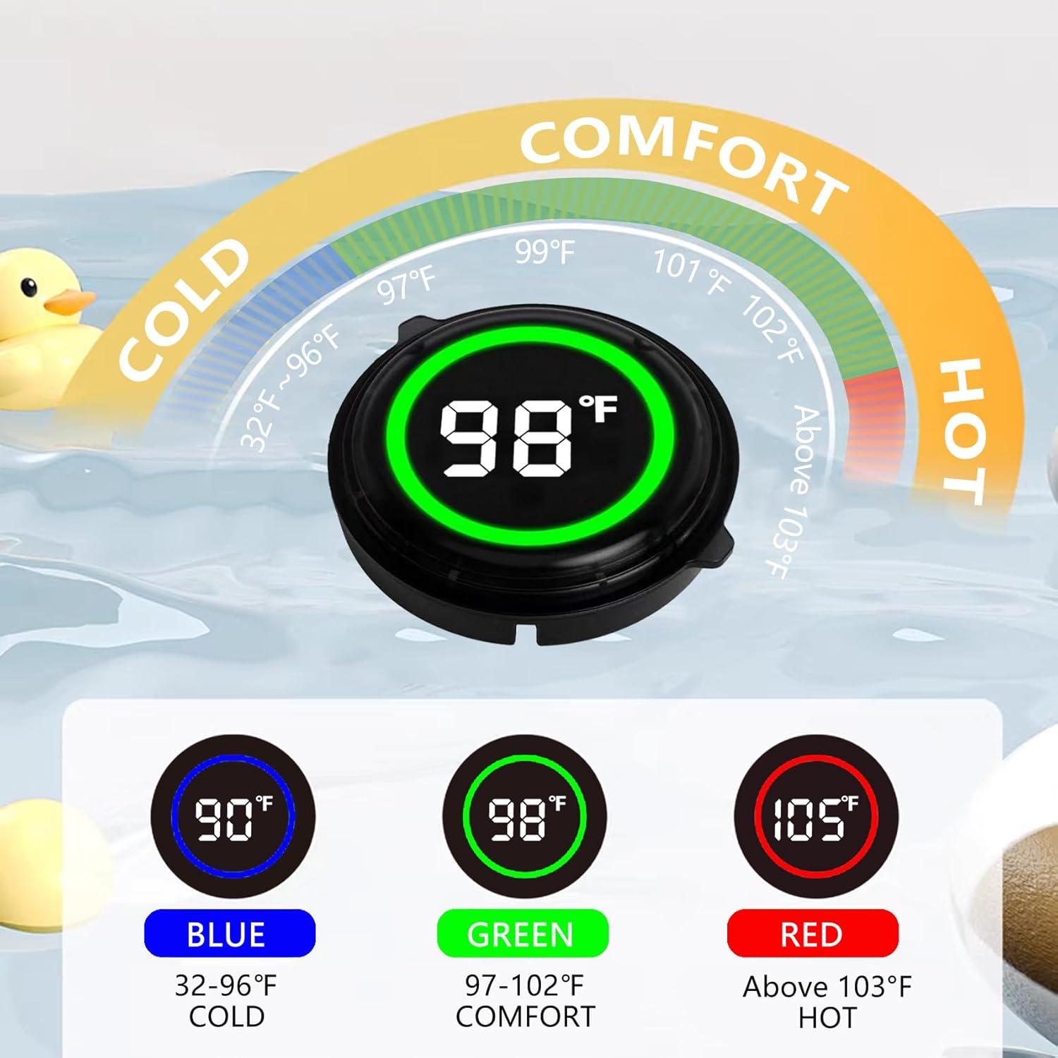 Paquete de 2 termómetros flotantes LED Timloon SX5050 para piscina