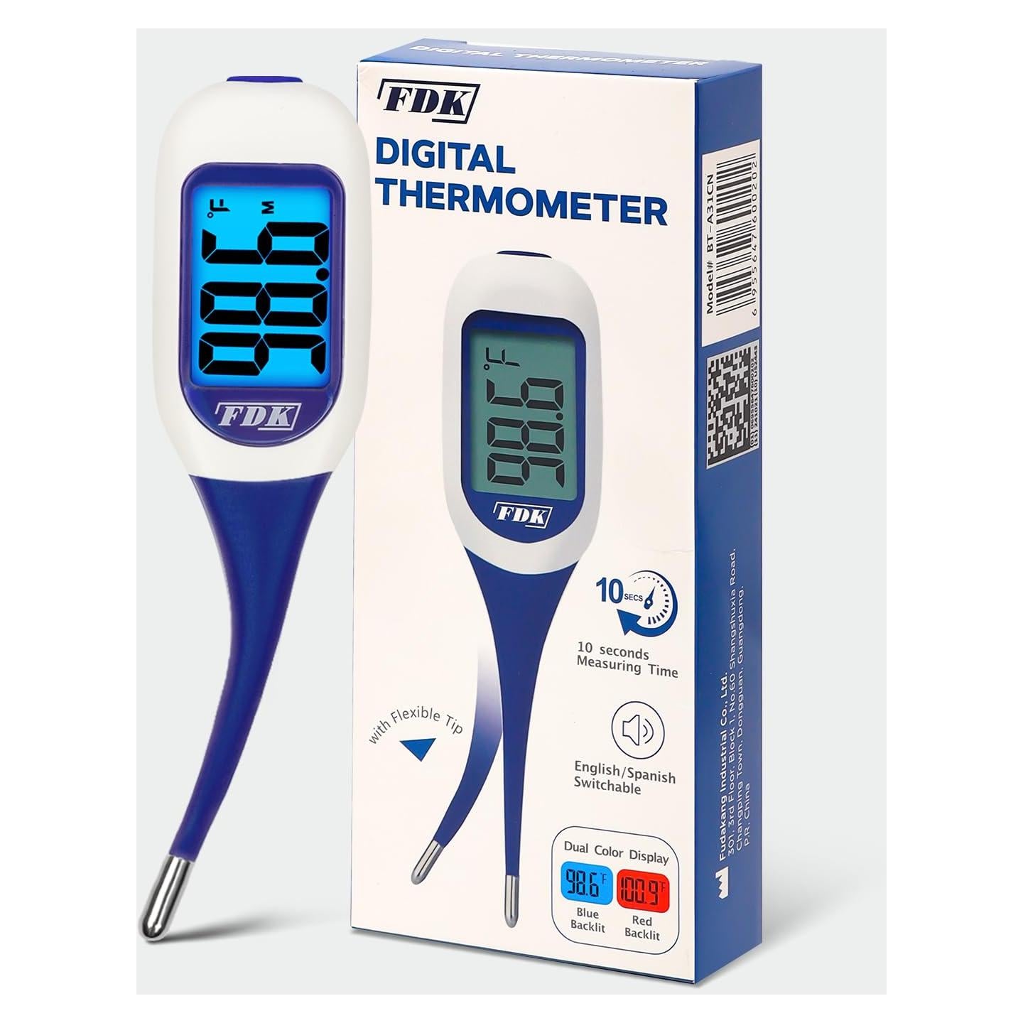 Termómetro Digital FDK BT-A31CN Pantalla LCD Grande Flexible