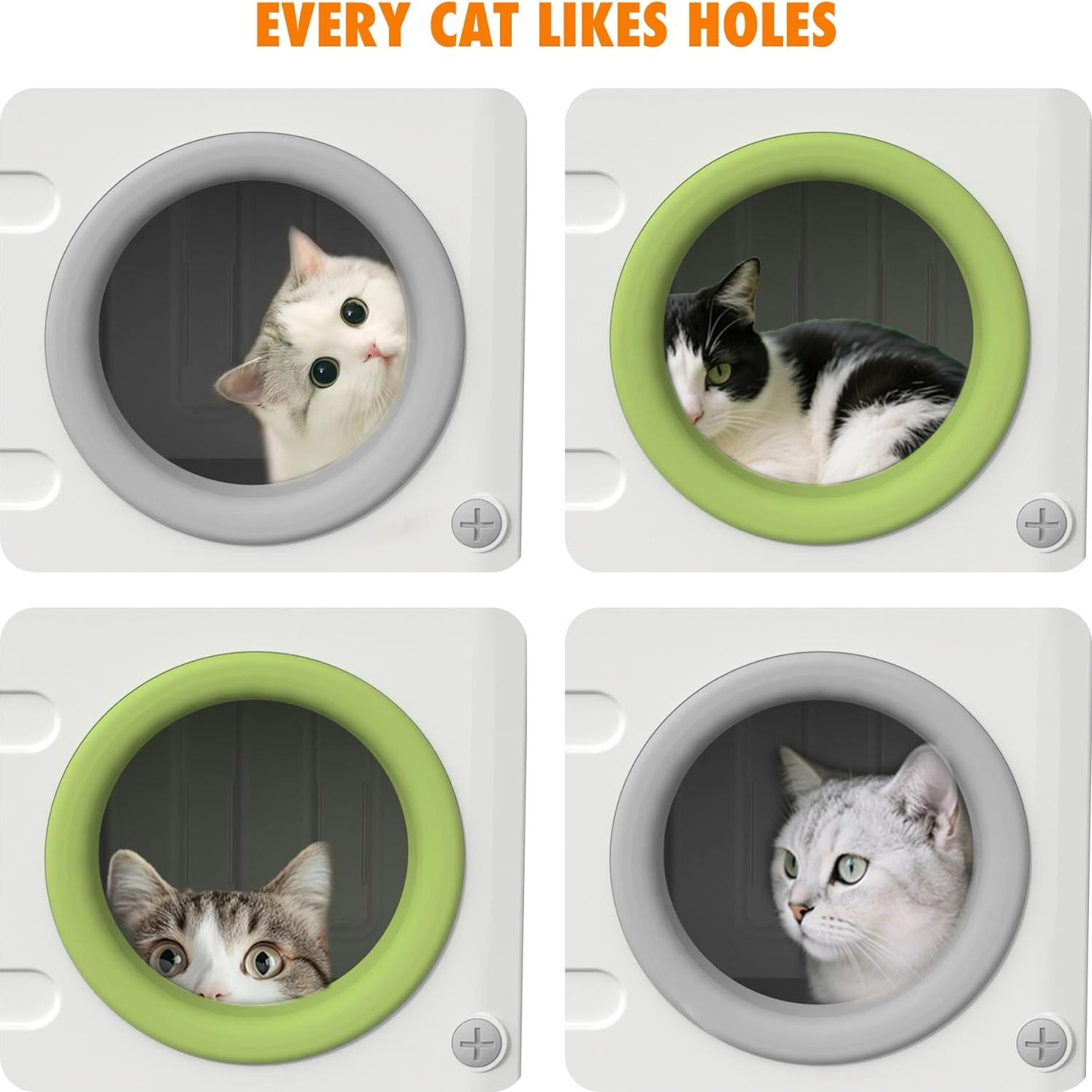 Casa para Gatos WOWOTOZN Grande Aislada Interior Exterior