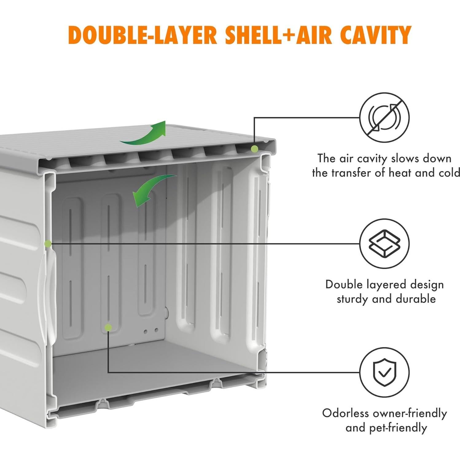 Casa para Gatos WOWOTOZN Grande Aislada Interior Exterior