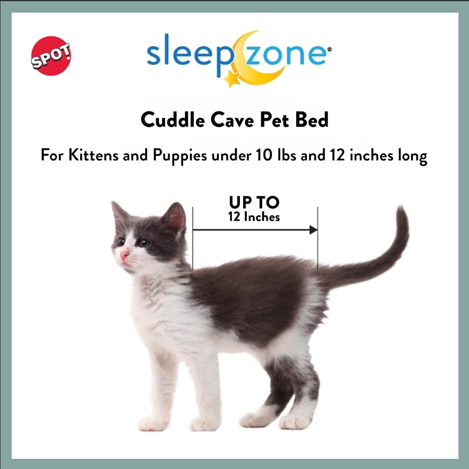 Cama Cueva Cuddle Beige para Gatos y Perros Mini - 55.9x25.4cm