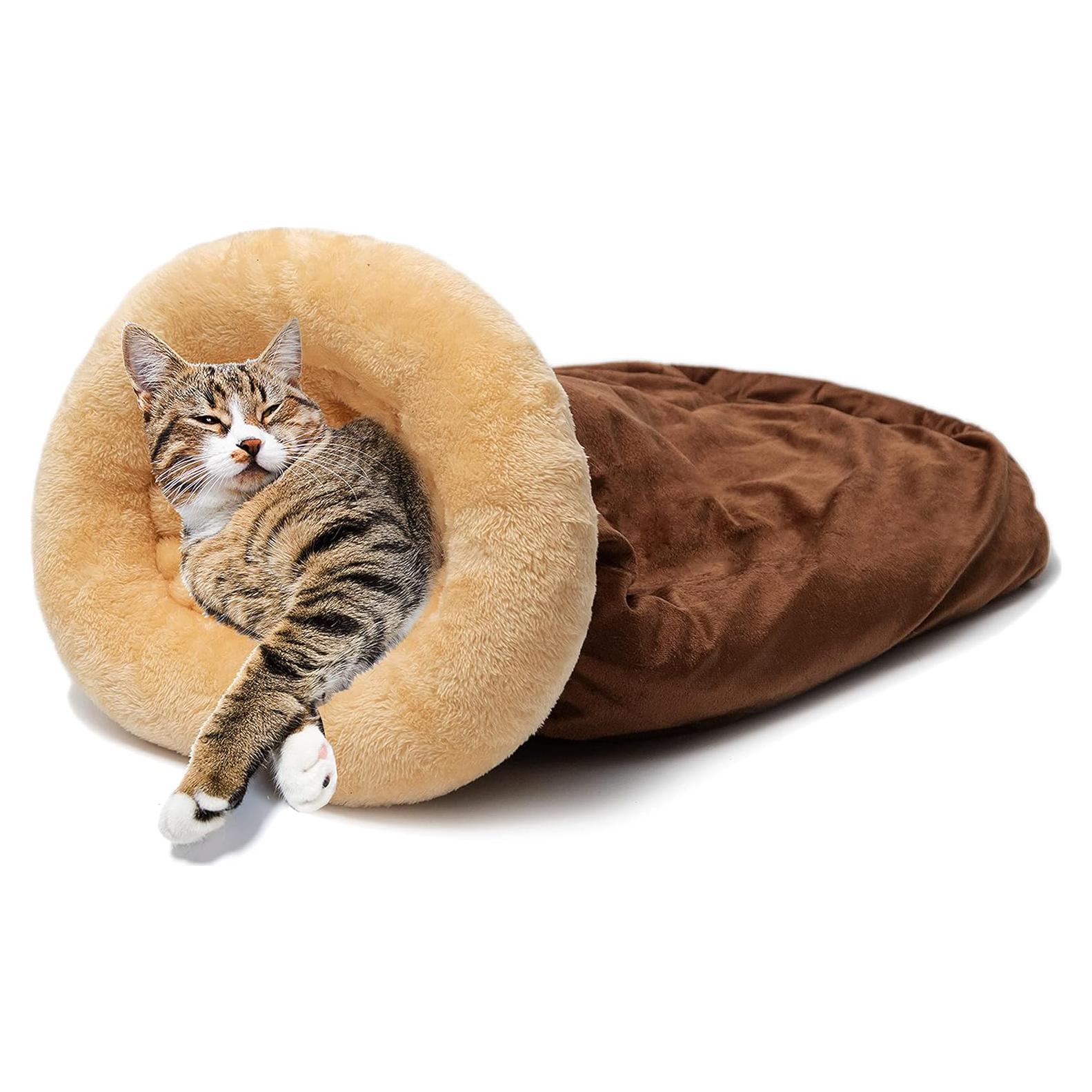 Cueva para Gatos JVVGPET 55.88x35.56cm Suave y Lavable