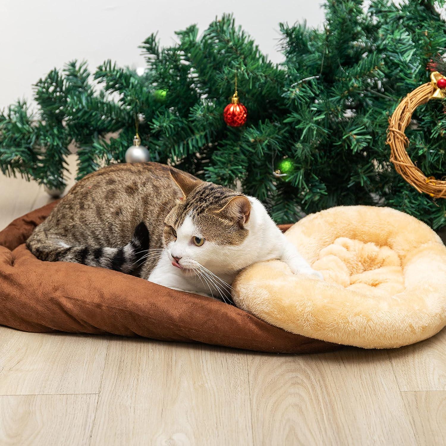 Cueva para Gatos JVVGPET 55.88x35.56cm Suave y Lavable