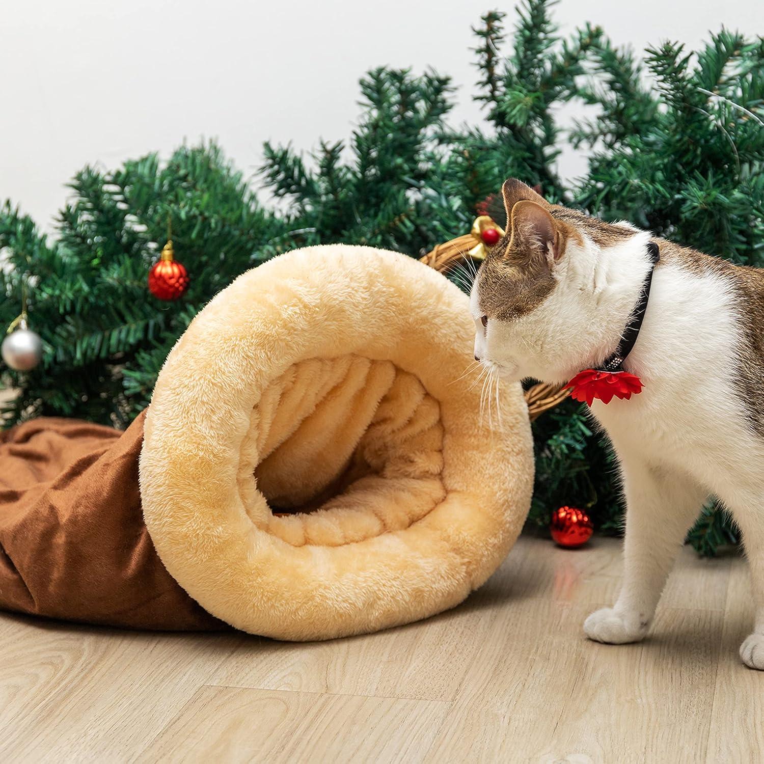 Cueva para Gatos JVVGPET 55.88x35.56cm Suave y Lavable