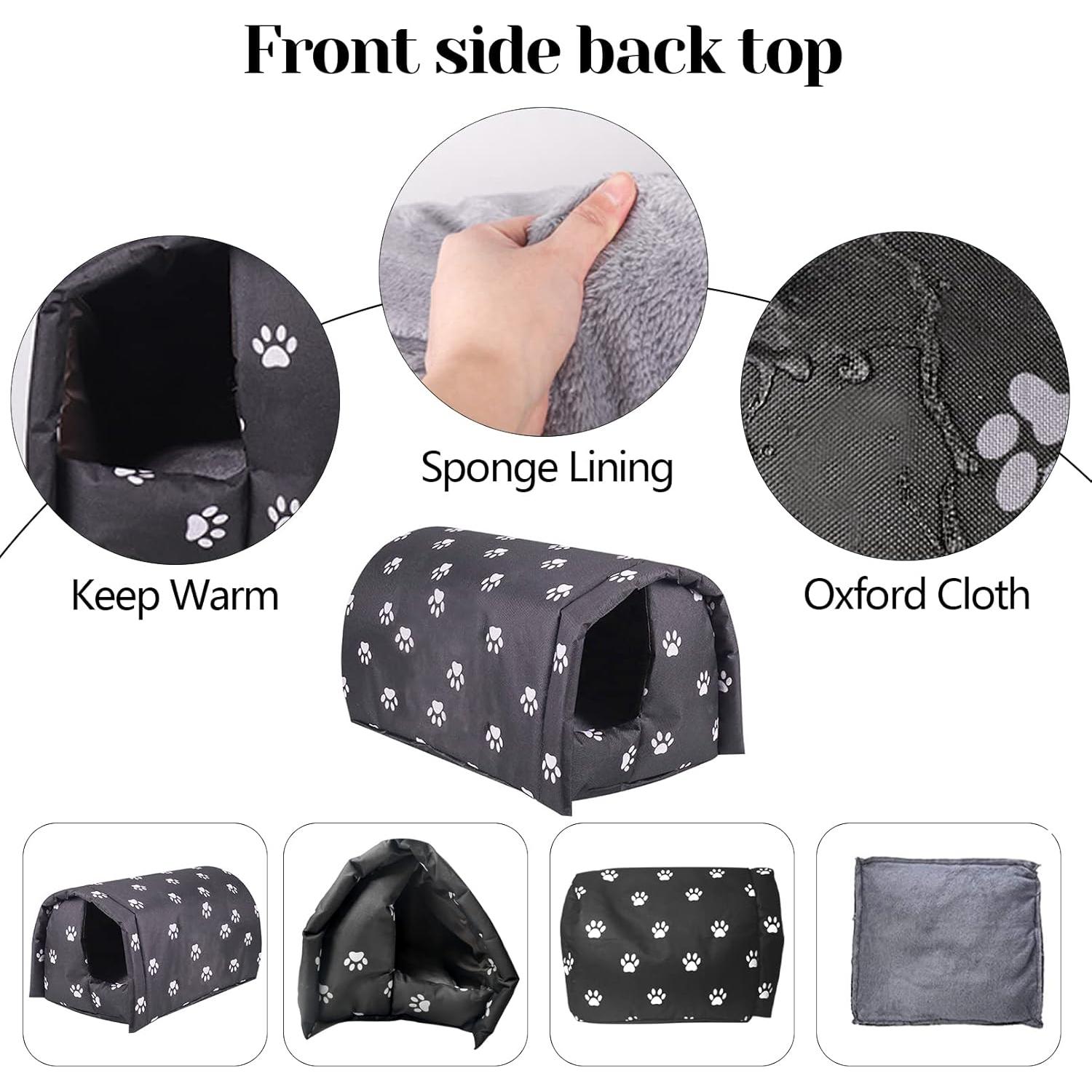 Refugio para Gatos Callejeros Fhiny, Casa Impermeable M 45x40x35cm