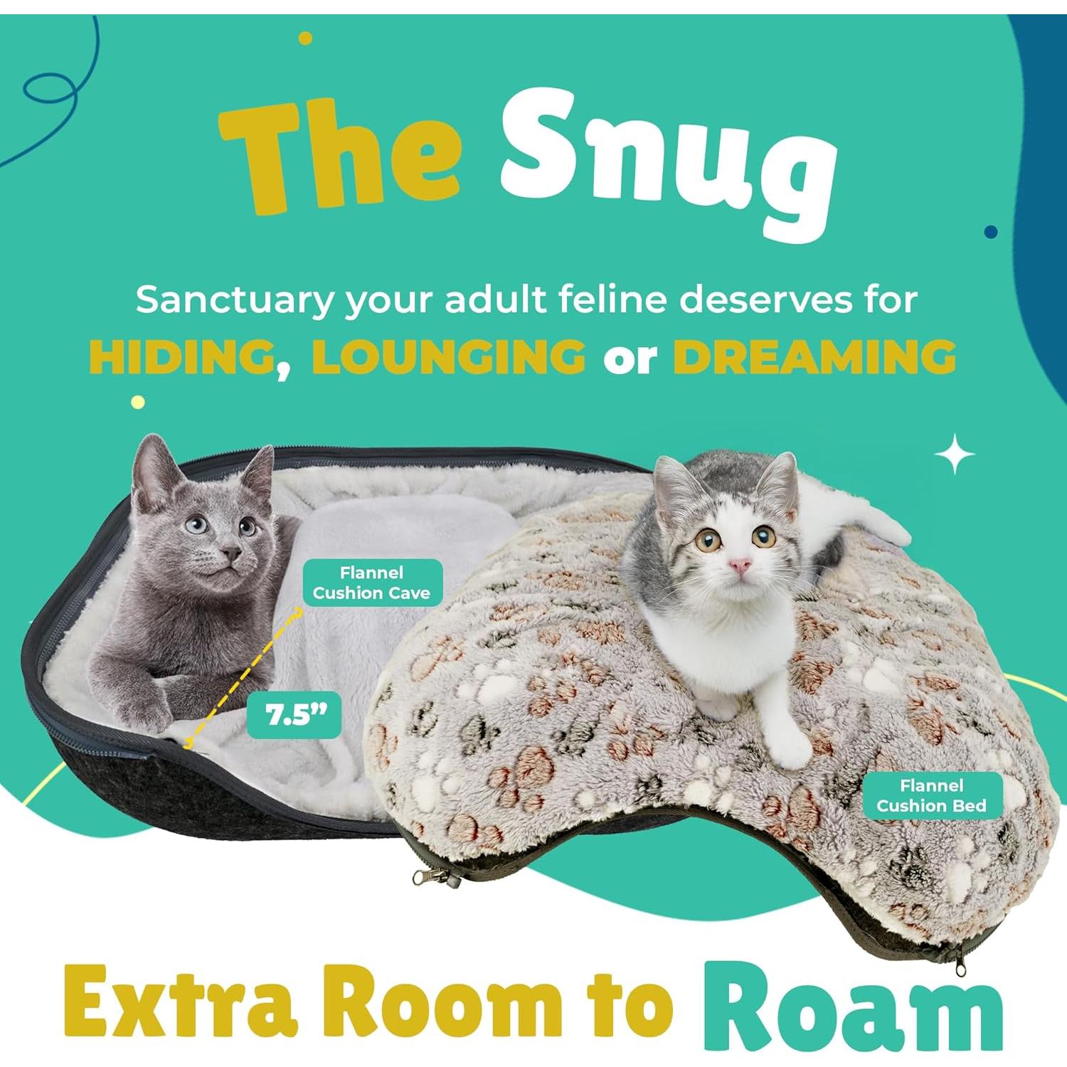 Cueva para Gatos RINGTAIL con Cojines - Cama Donut 24x24 cm