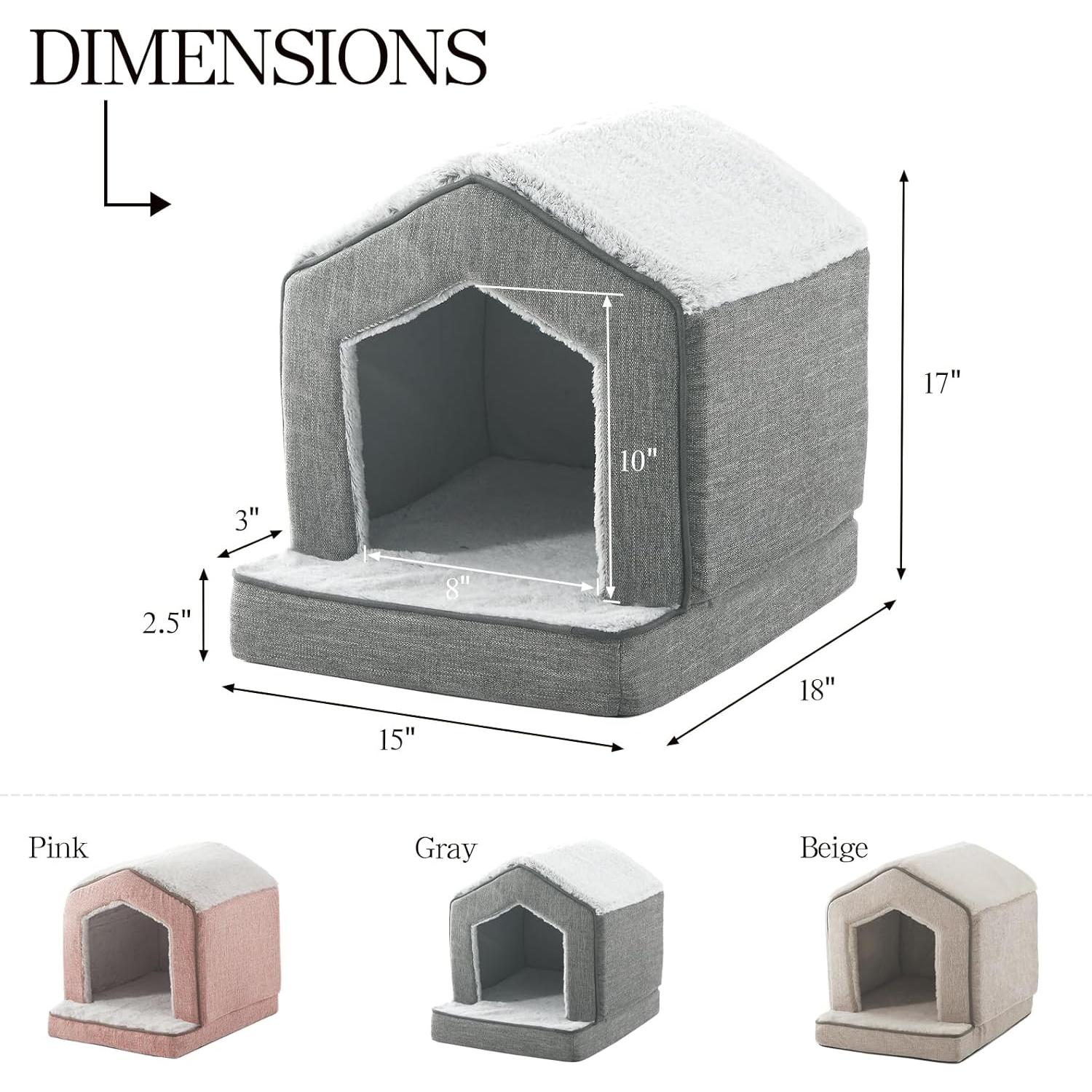 Casa Ortopédica para Gatos DEBANG HOME 45.72x38.1x43.18cm Gris
