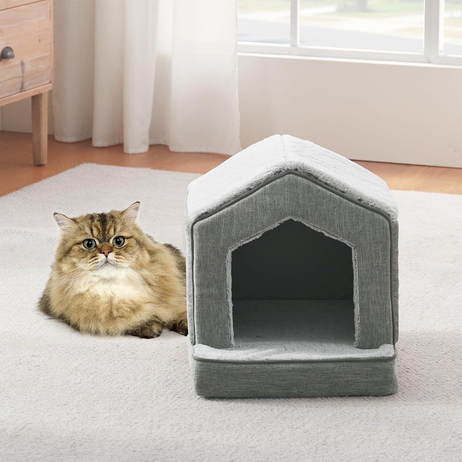 Casa Ortopédica para Gatos DEBANG HOME 45.72x38.1x43.18cm Gris