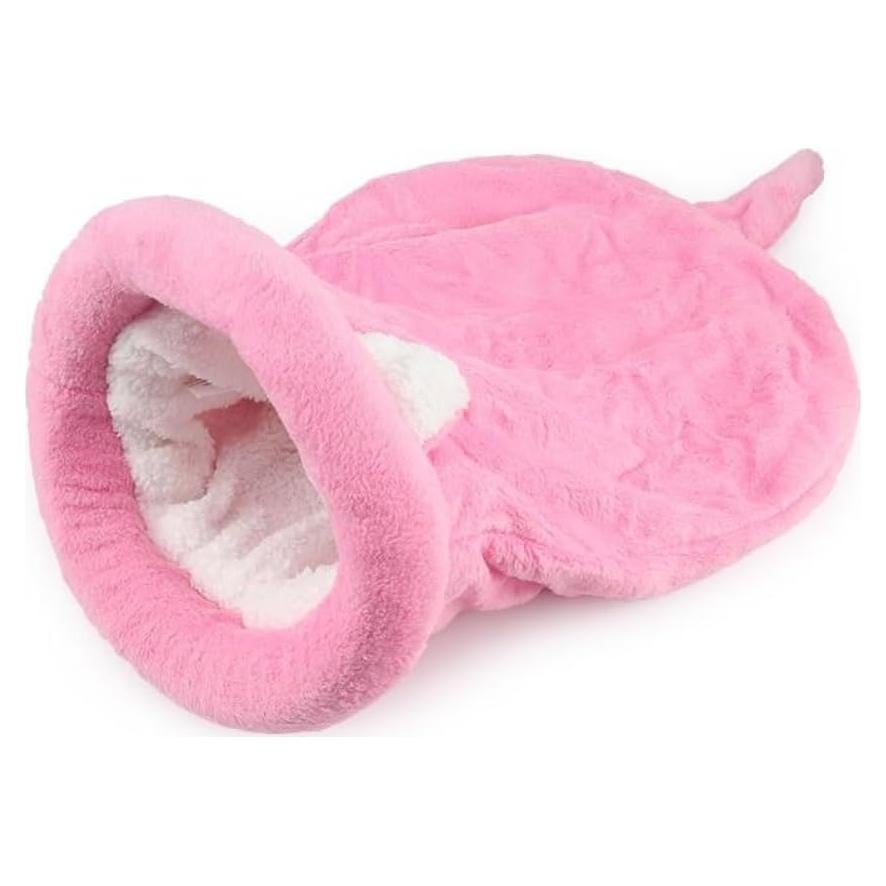 Cama para Gatos en Cueva CCUUHJ Rosa 63.5x53.3cm Suave y Lavable