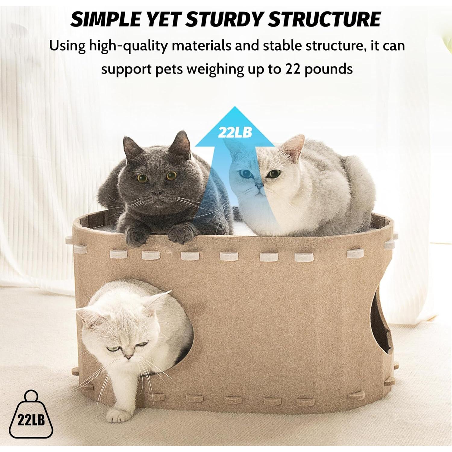 Casa para Gatos PeekaPurr de Dos Pisos 55x30x30 cm