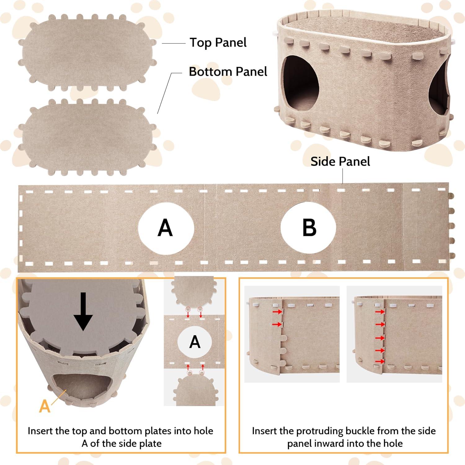 Casa para Gatos PeekaPurr de Dos Pisos 55x30x30 cm