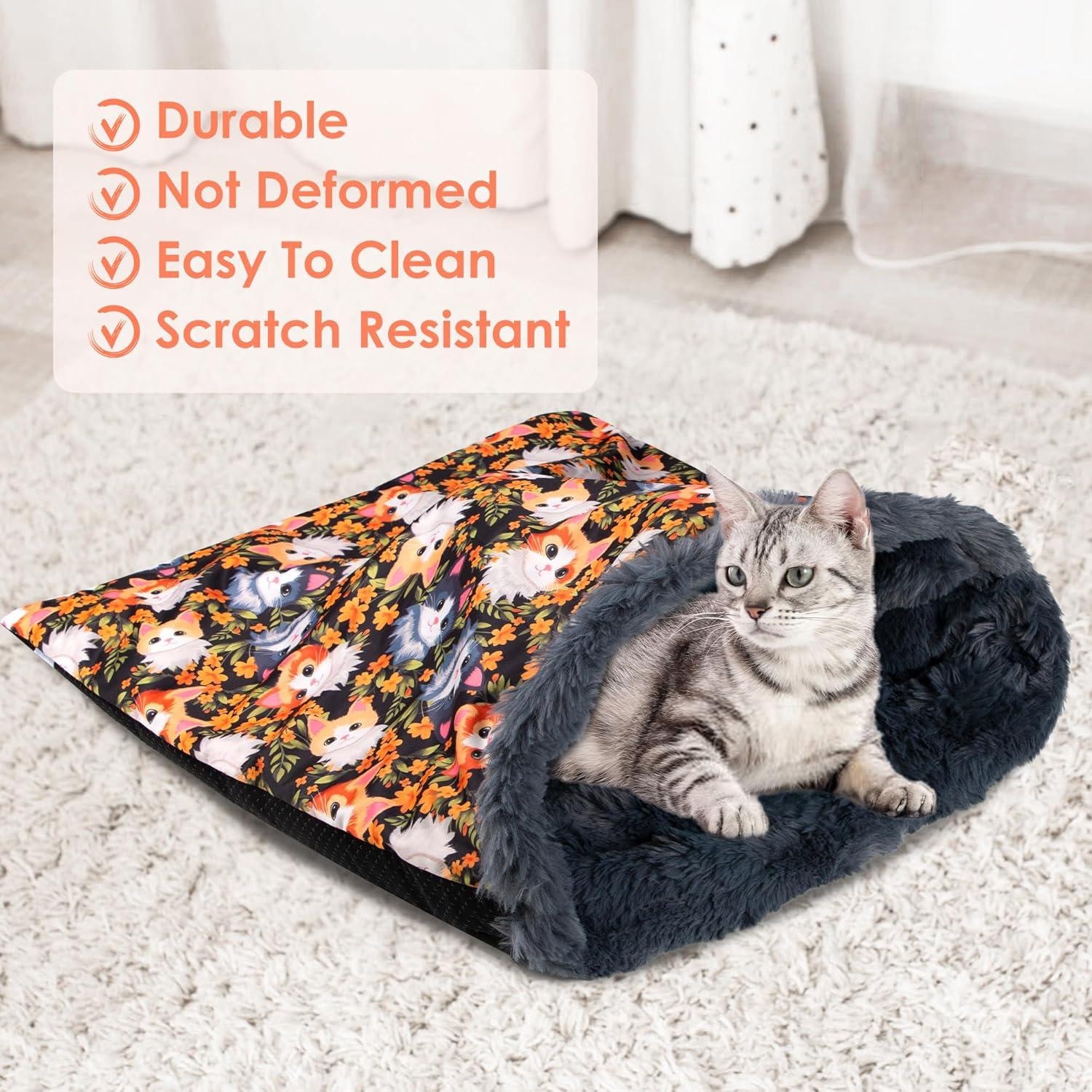 Saco de dormir para gatos Tuiskusa 60x50 cm suave y acogedor