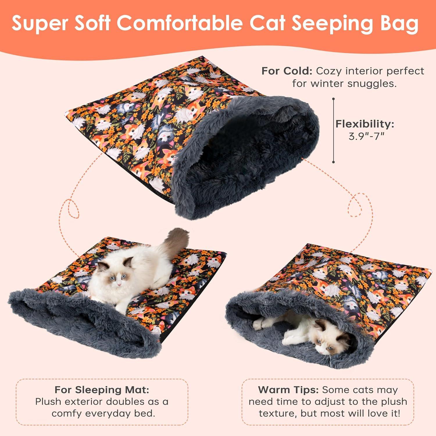 Saco de dormir para gatos Tuiskusa 60x50 cm suave y acogedor