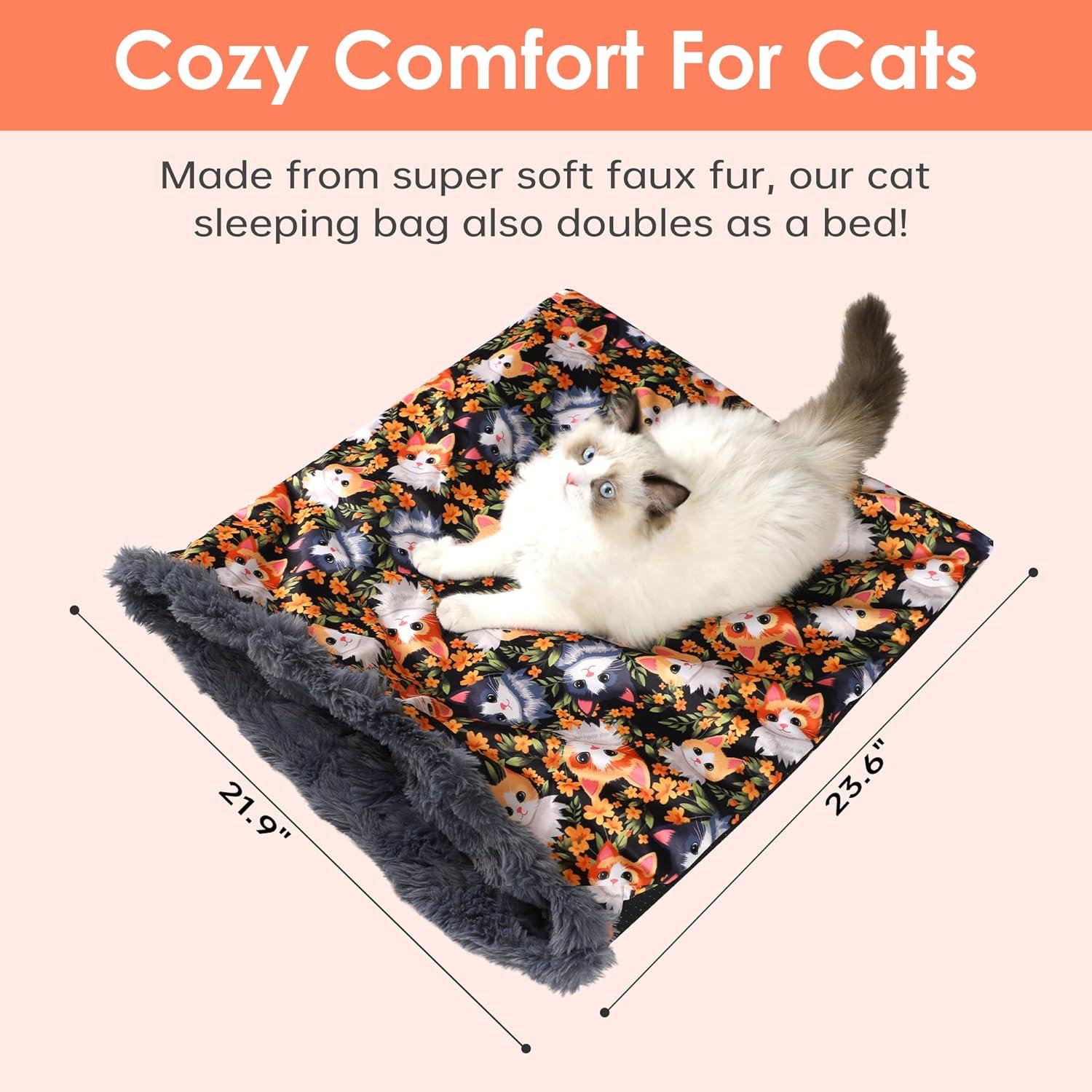 Saco de dormir para gatos Tuiskusa 60x50 cm suave y acogedor