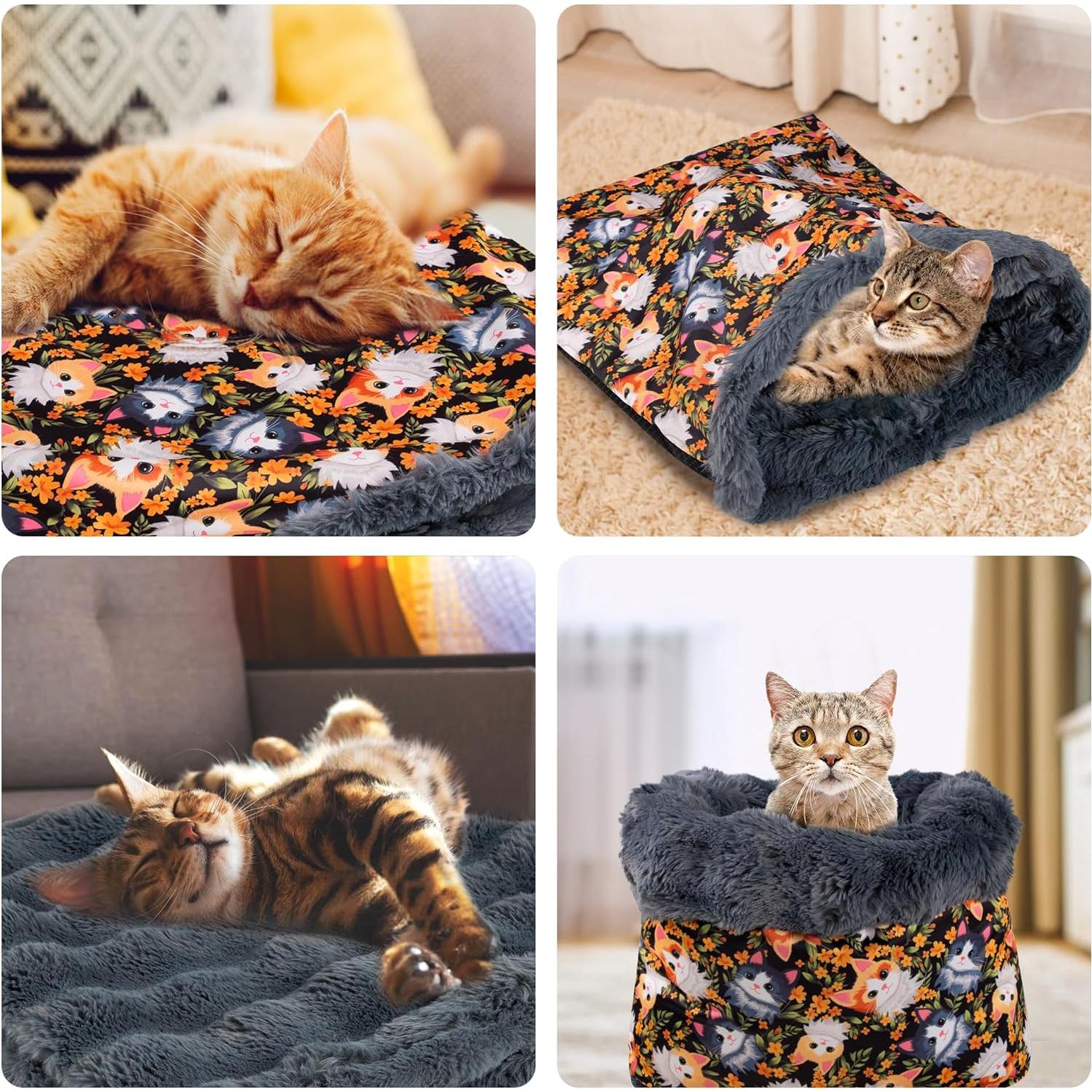 Saco de dormir para gatos Tuiskusa 60x50 cm suave y acogedor