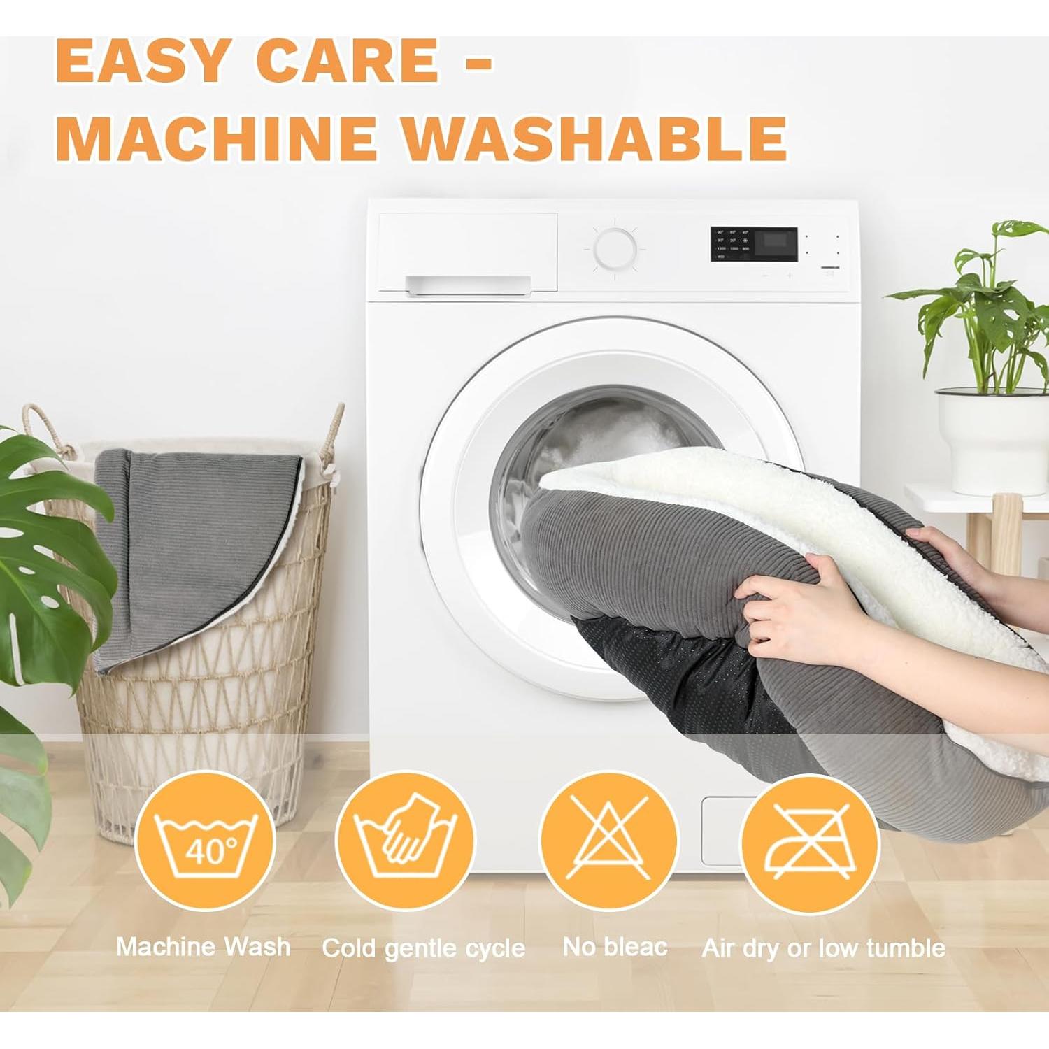 Cueva para mascotas Welfibr 60x60 cm gris, cama acogedora