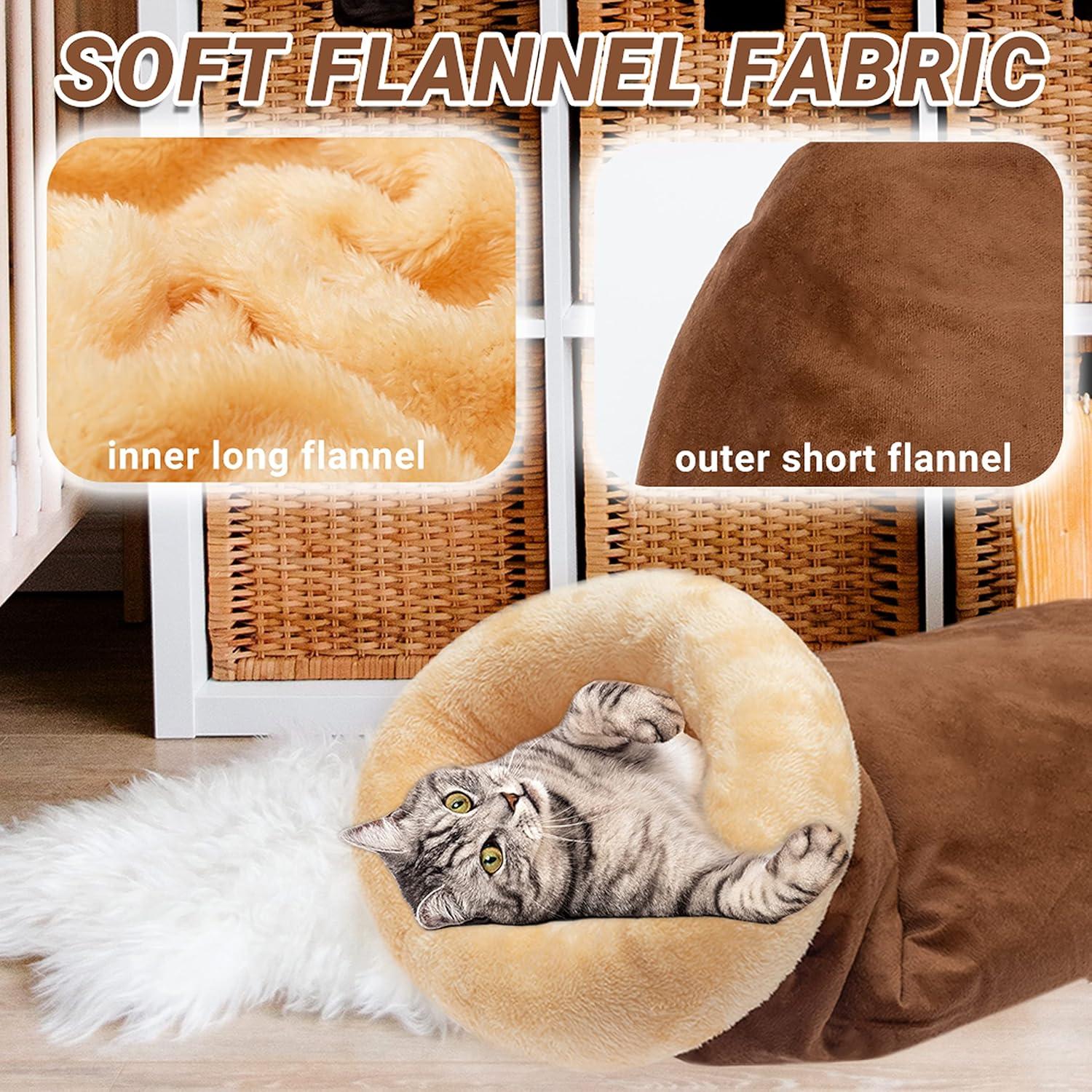 Cueva para Gatos FLYSTAR - Cama Suave Autocalentable 35.5x55.9cm