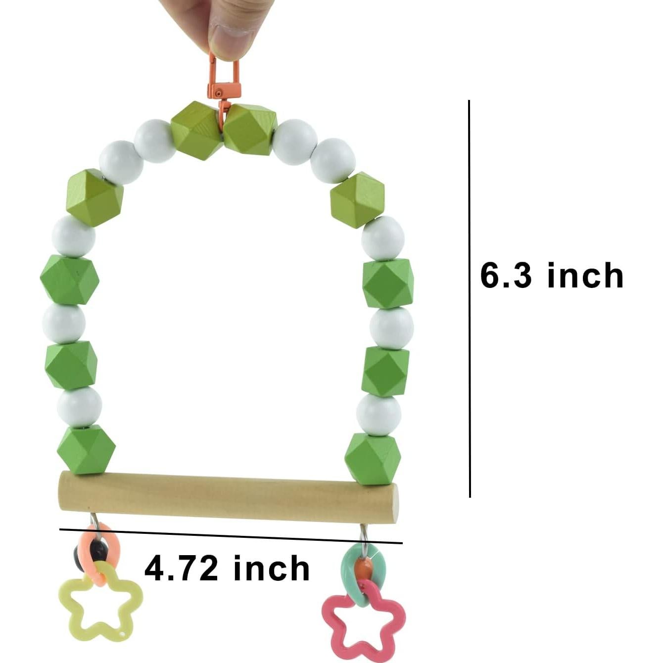Percha de Columpio de Madera GUANLANT para Periquitos 12x16cm