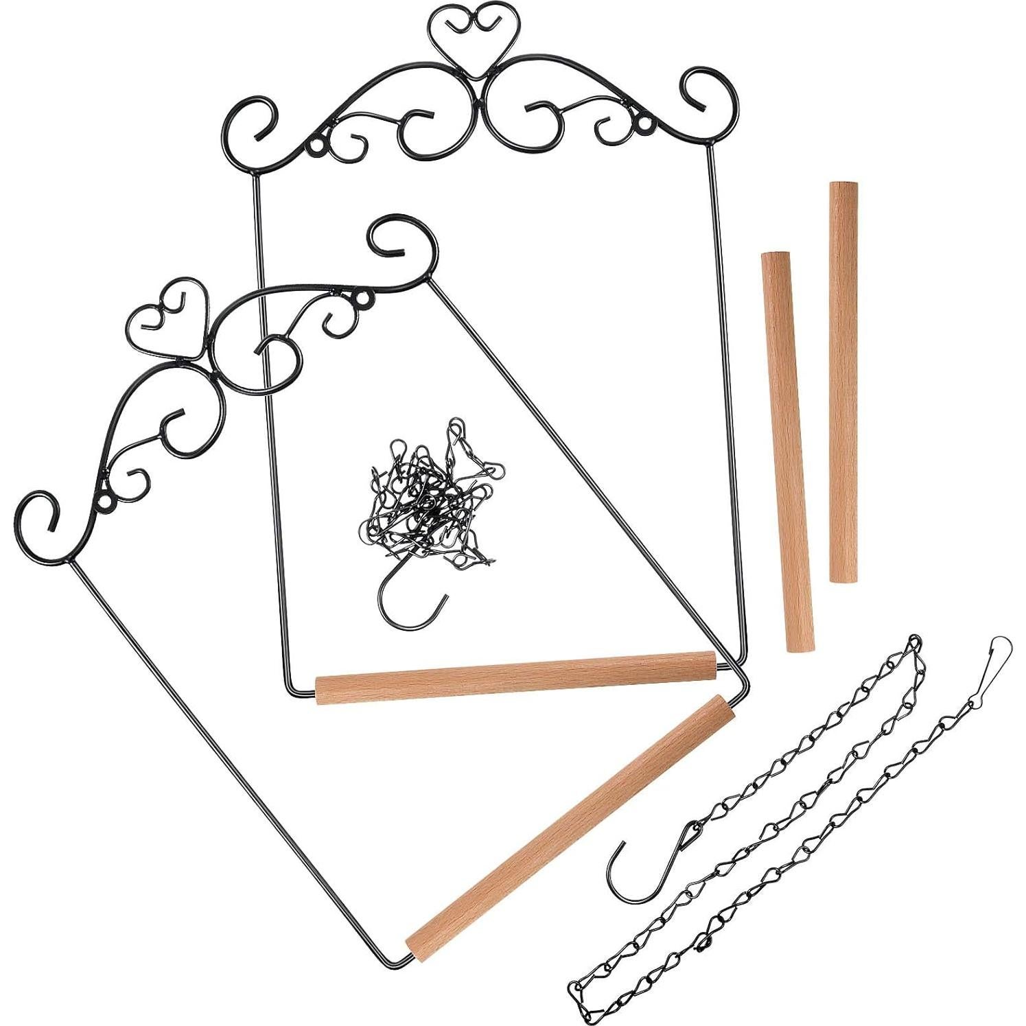 Columpios para Colibríes Hotop - 2 Pcs con Estructura Metal y Madera