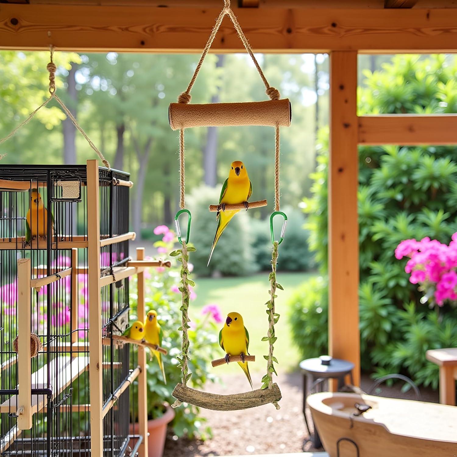 Percha de Juguete para Aves Tnyvm TYA316 - Columpio Entrenamiento