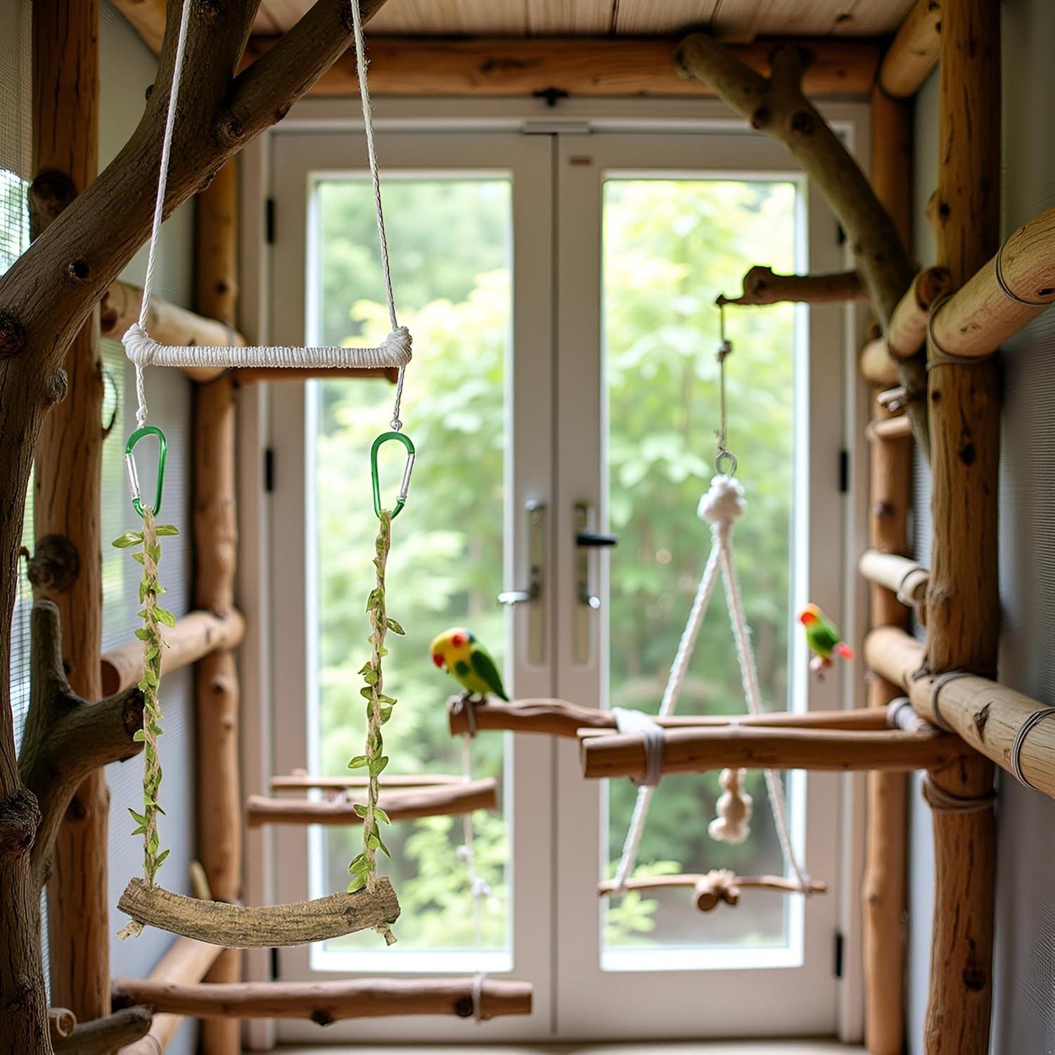 Percha de Juguete para Aves Tnyvm TYA316 - Columpio Entrenamiento