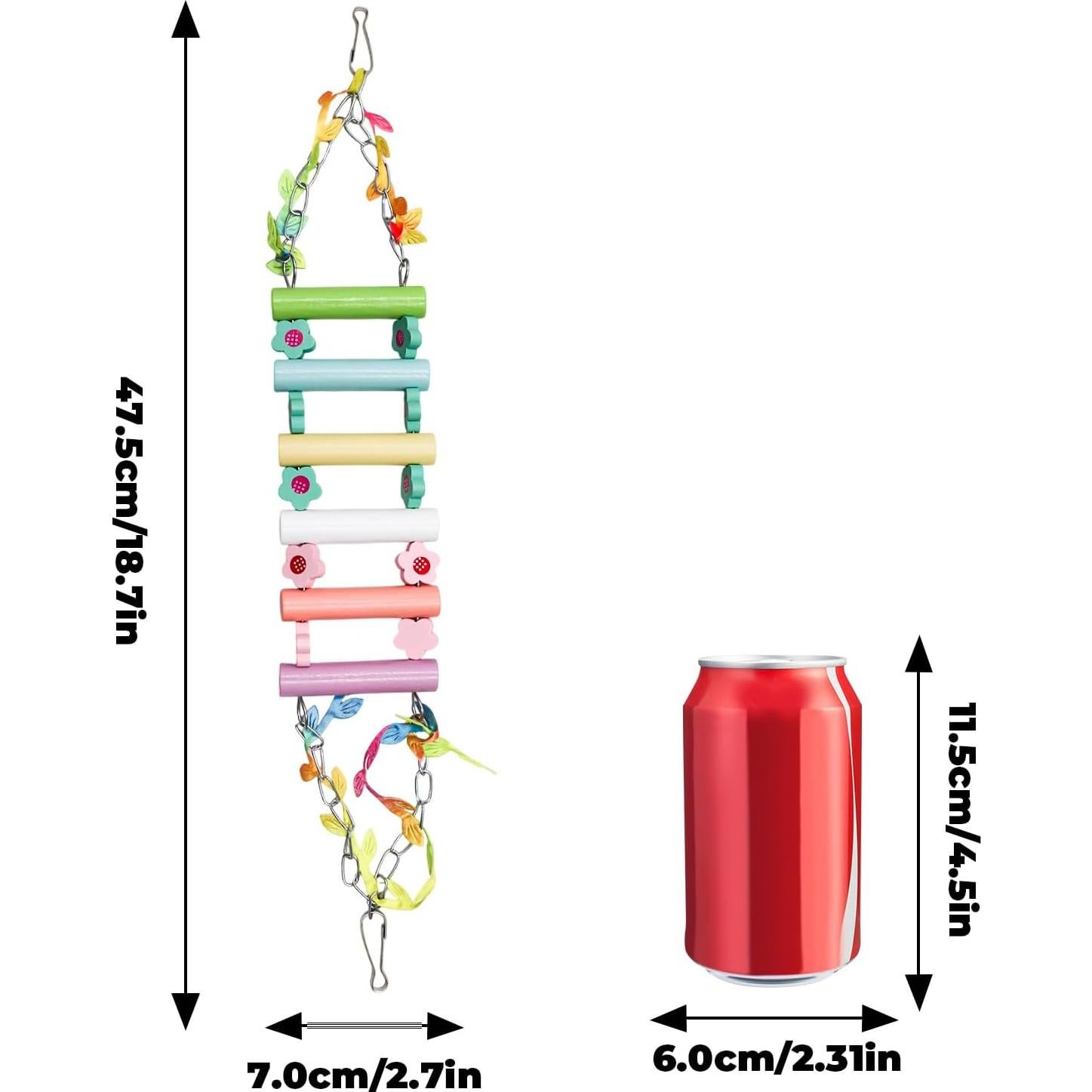 Columpio para Pájaro MinrzPet - Puente de Madera Colorido 1cm