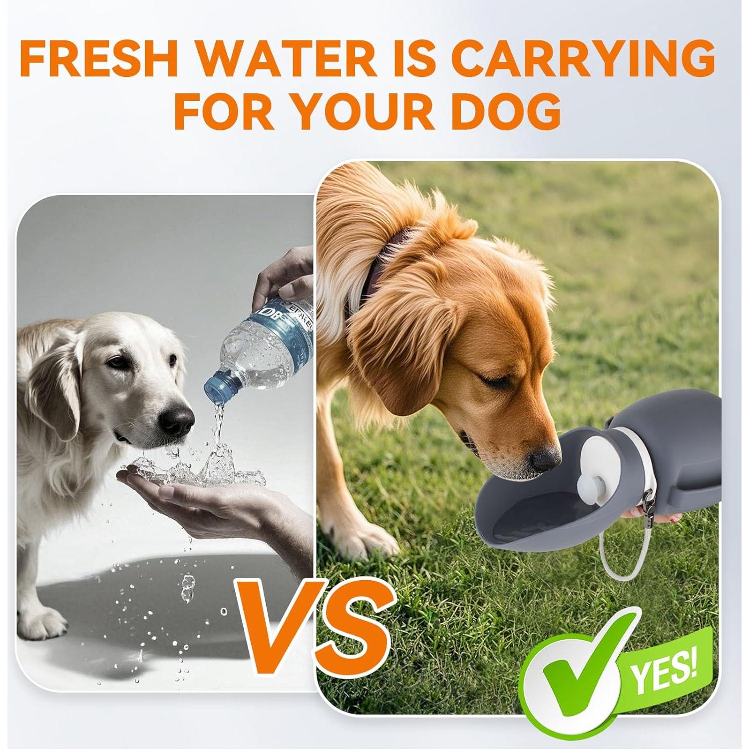 Botella de Agua para Perros Billionchains 800 ml Plegable