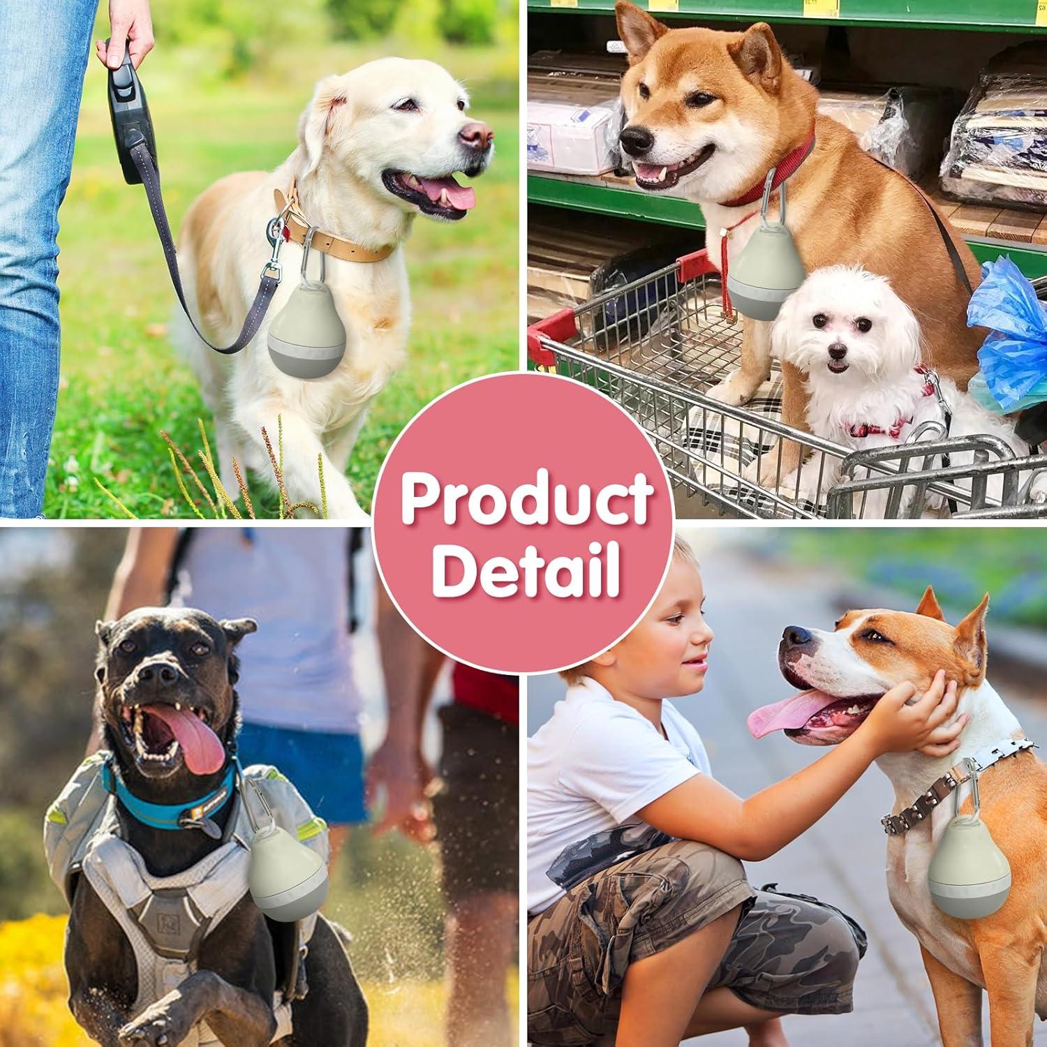 Botella de Agua para Perros DTOMCD 200ML Plegable Gris