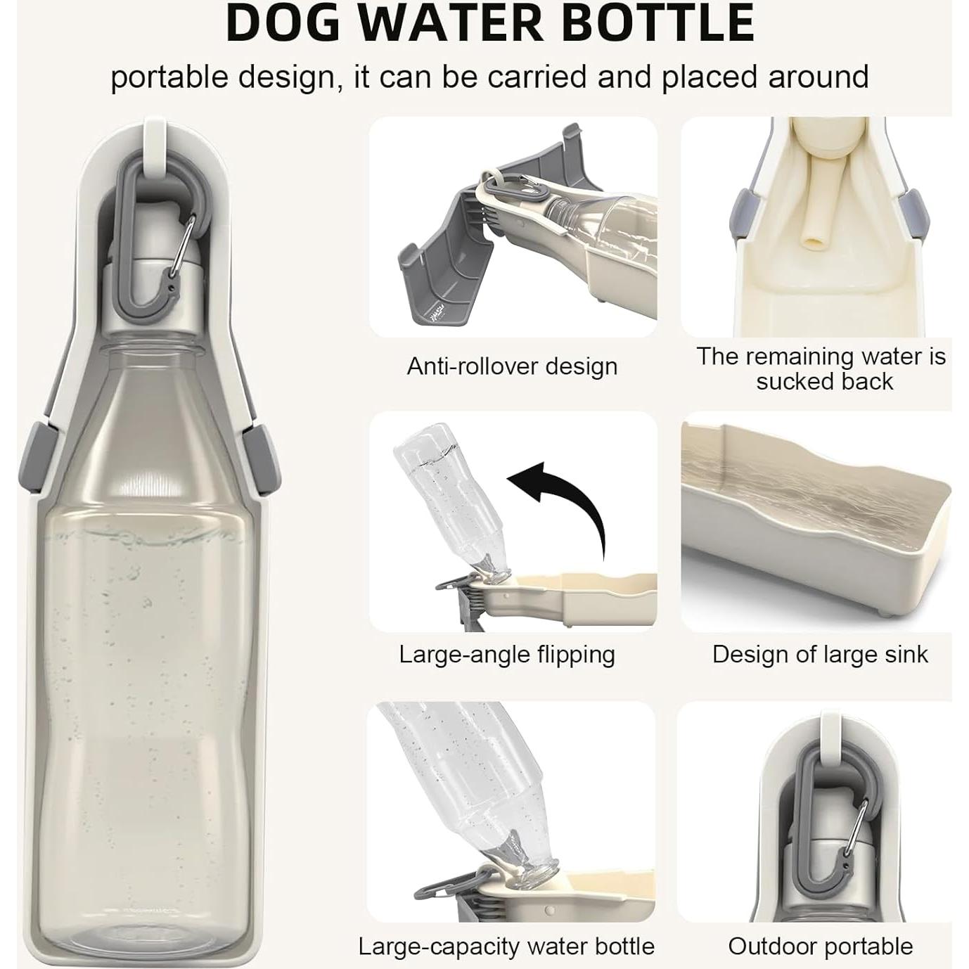 Botella de Agua Portátil para Perros Eikovia 500ml Plegable