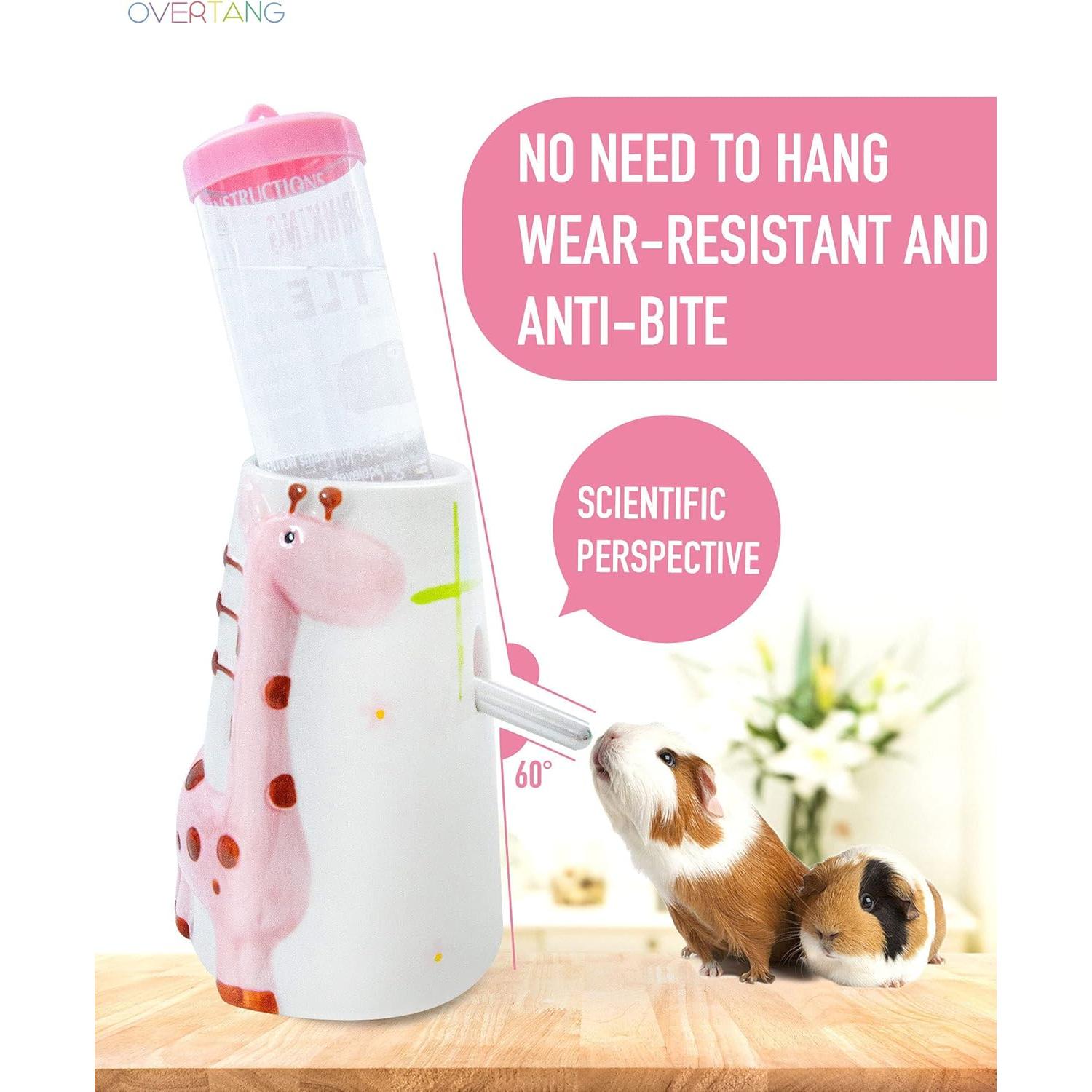 Botella de Agua Sin Goteo OVERTANG 125ml para Cobayas y Roedores