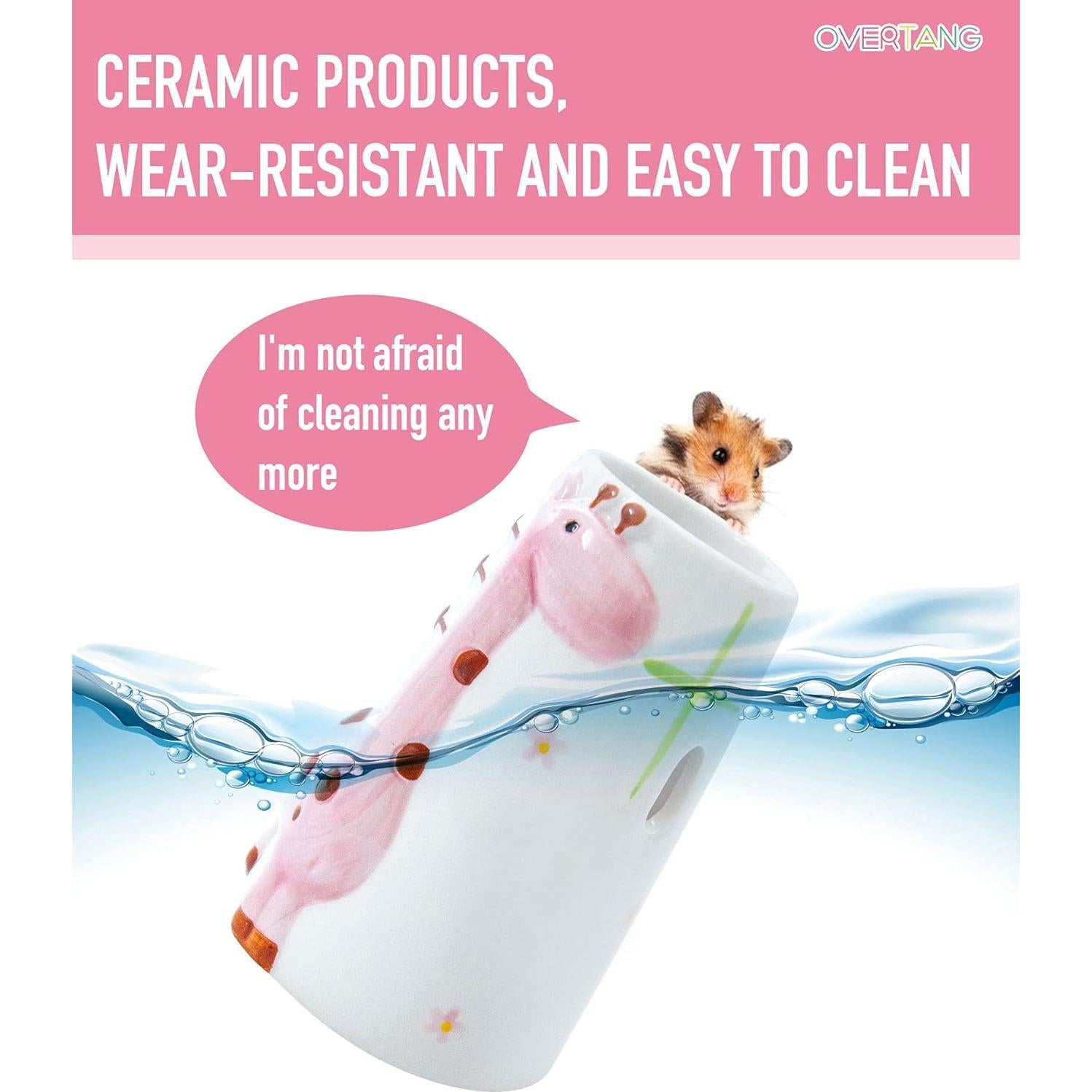 Botella de Agua Sin Goteo OVERTANG 125ml para Cobayas y Roedores