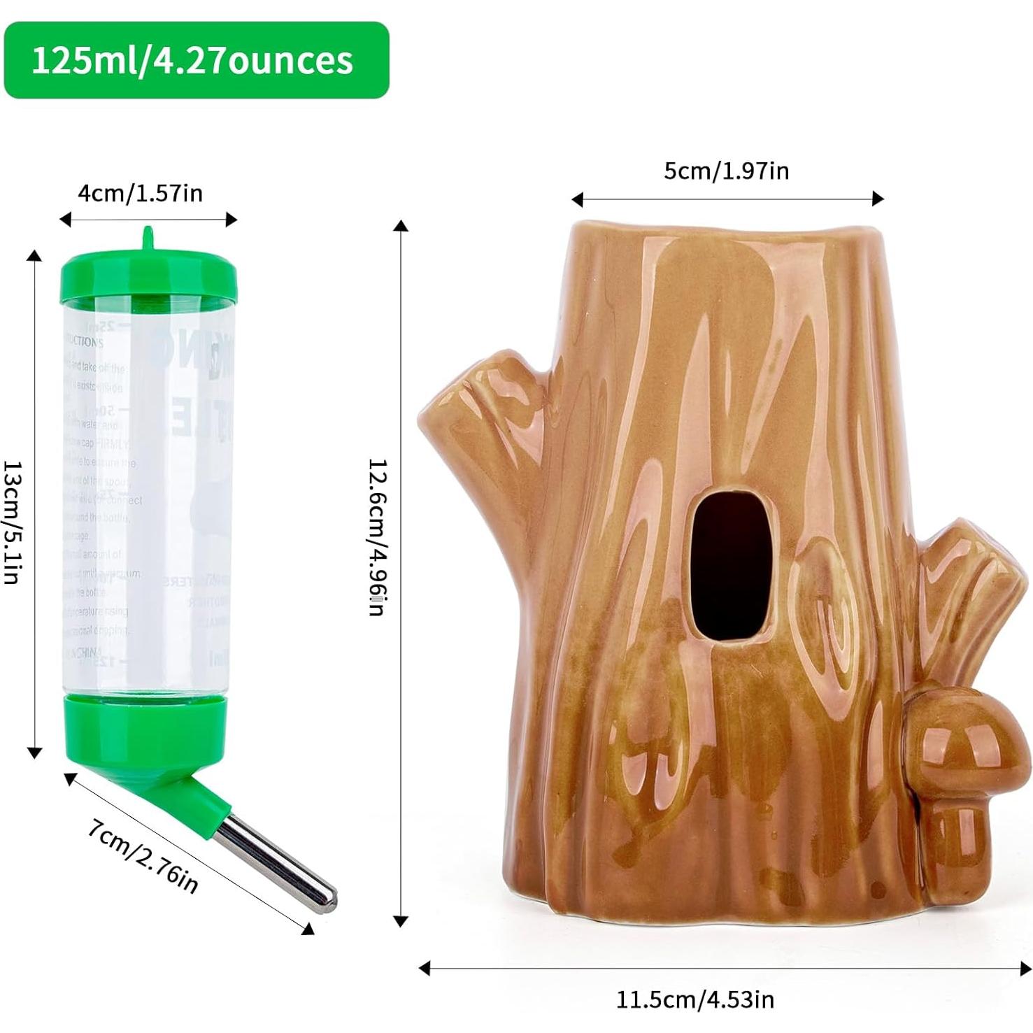Botella de Agua Cerámica para Hámster 125ml Antifugas HJLSWXKQ