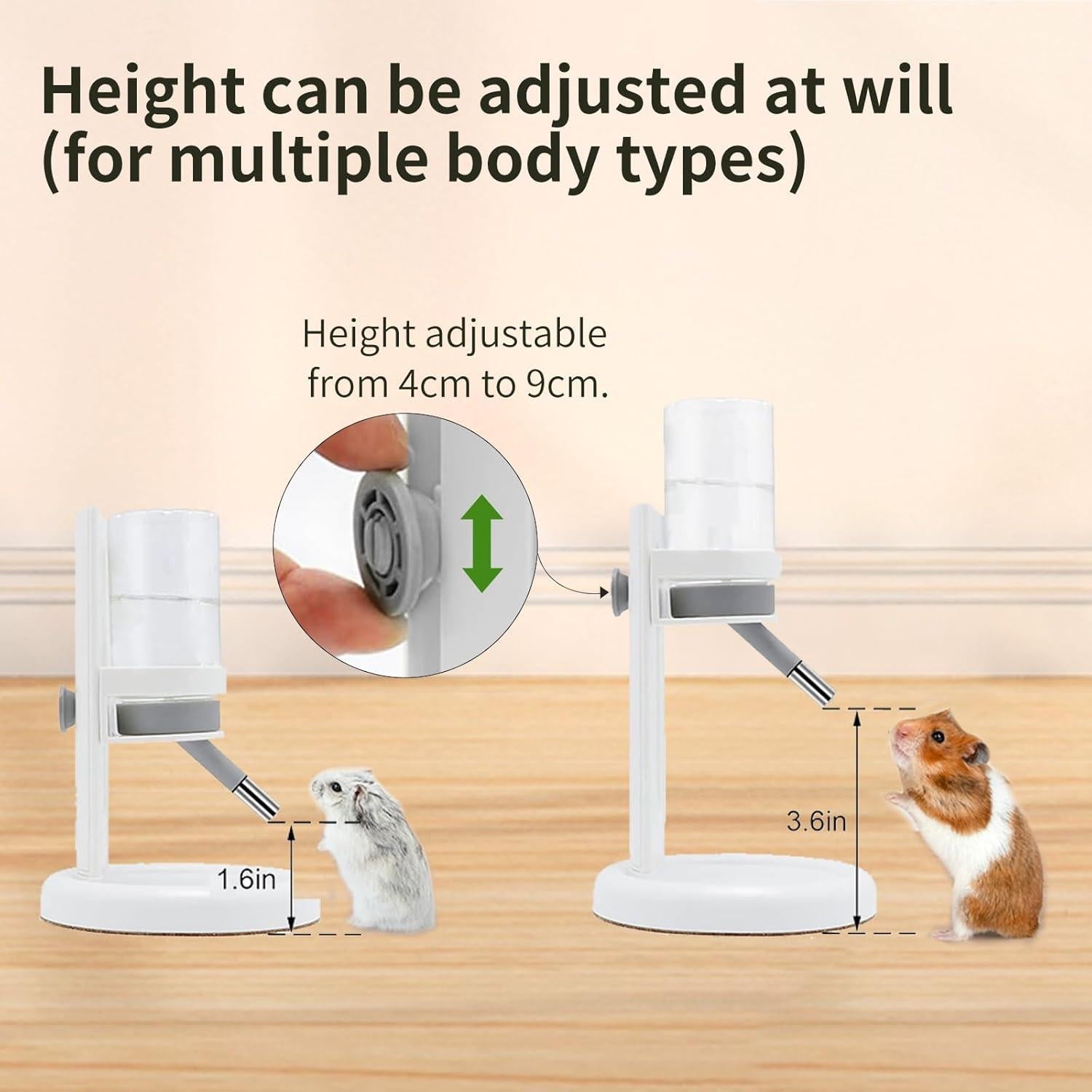 Botella de Agua para Hámster Marchul 120 ml Ajustable Antigoteo