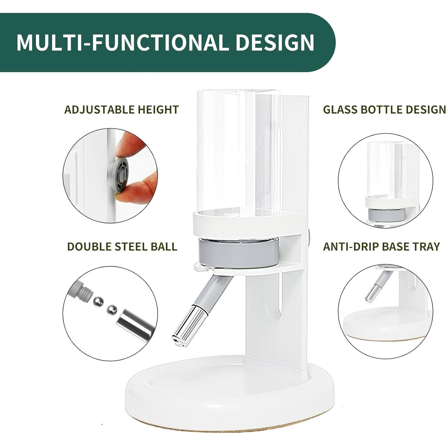 Botella de Agua para Hámster Marchul 120 ml Ajustable Antigoteo