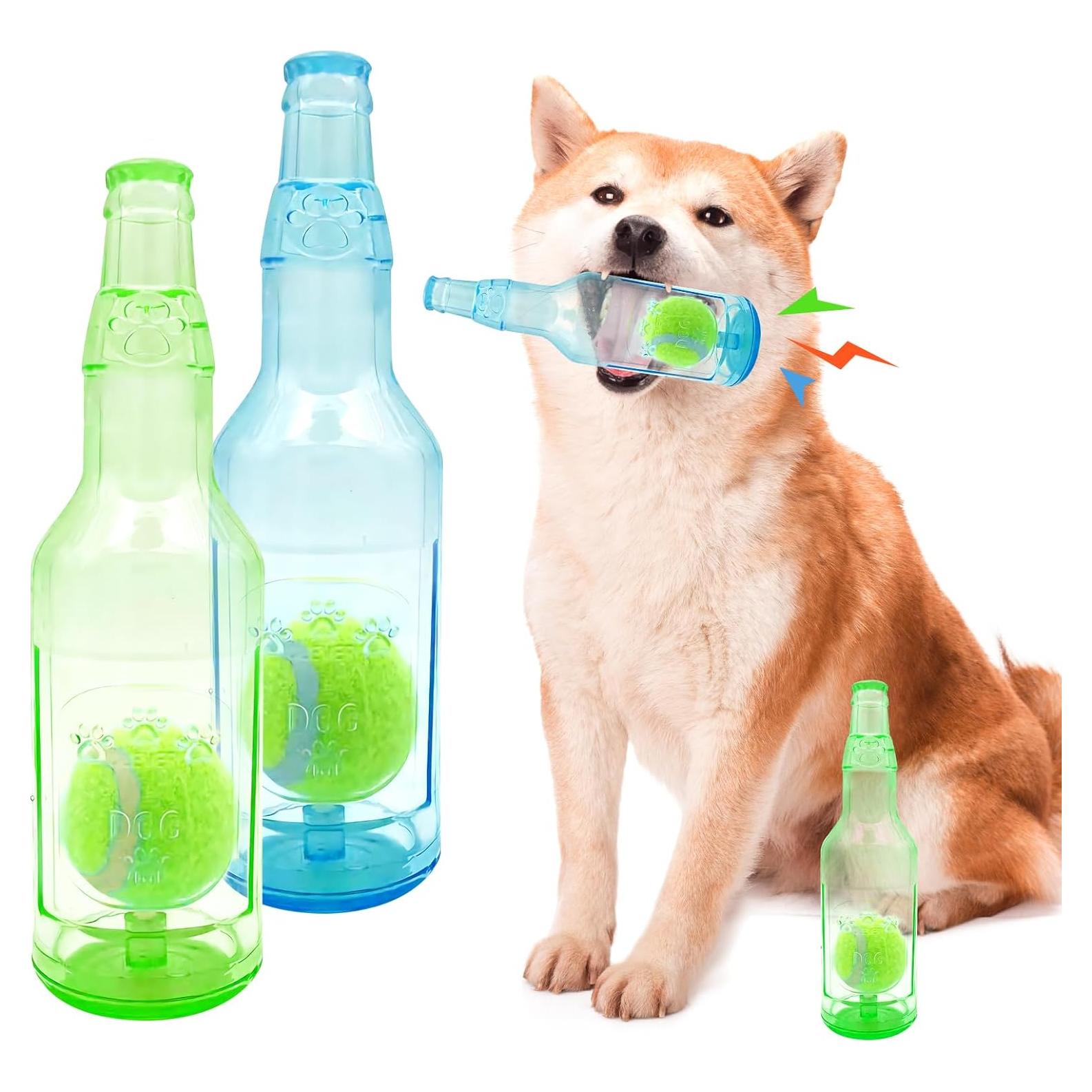 Juguetes para Perros Aerbee 2 Pcs Botella Crunchnplay 24.5 cm