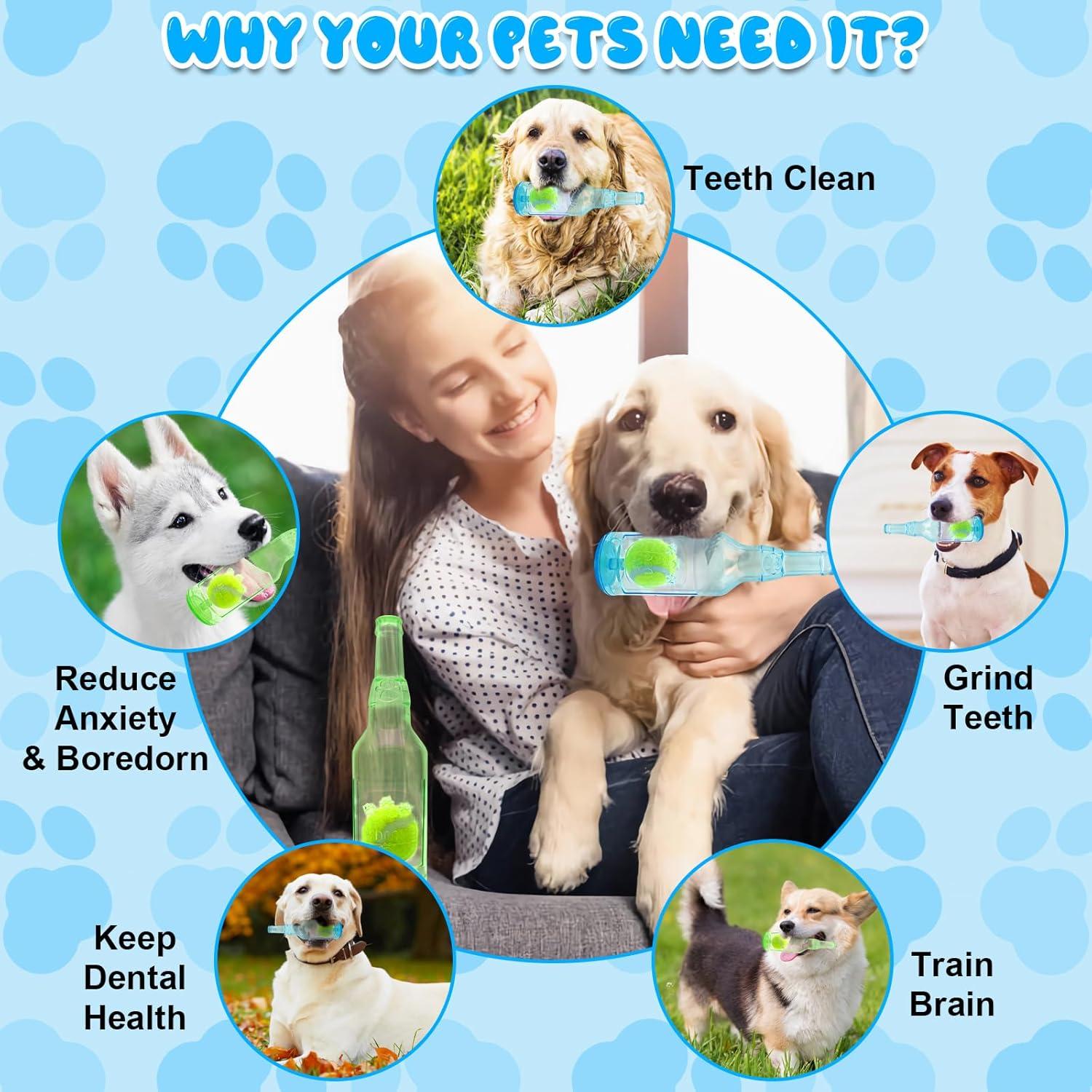 Juguetes para Perros Aerbee 2 Pcs Botella Crunchnplay 24.5 cm