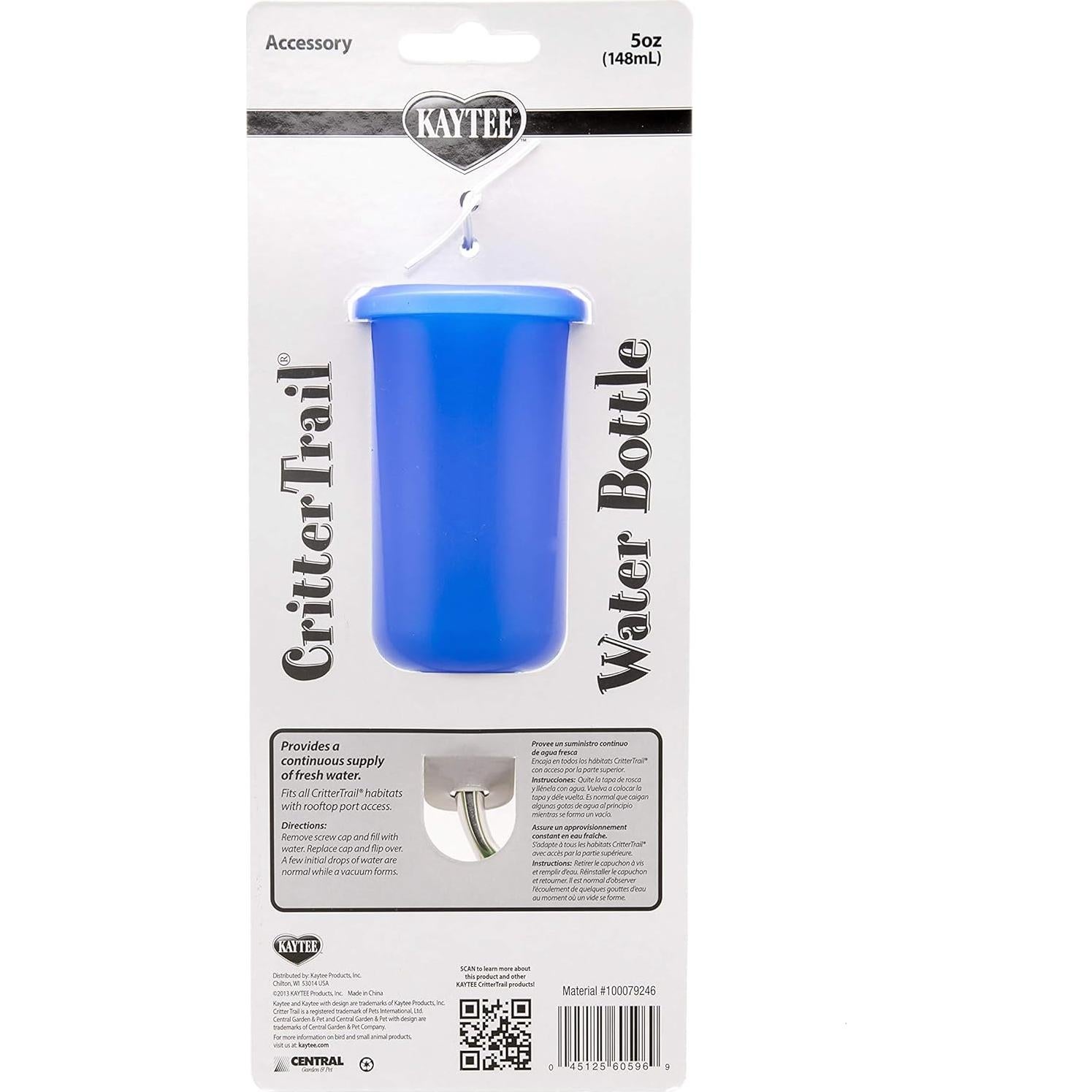 Botella de Agua Kaytee CritterTrail 148 ml para Hámsters