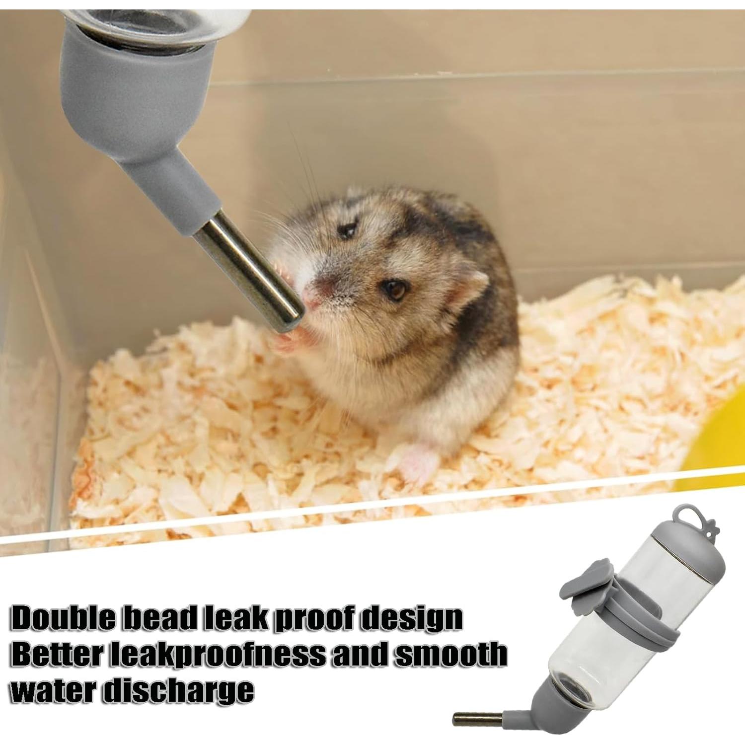 Botella de Agua Sin Goteo GKYZBB 125ml para Hámsters y Cobayas