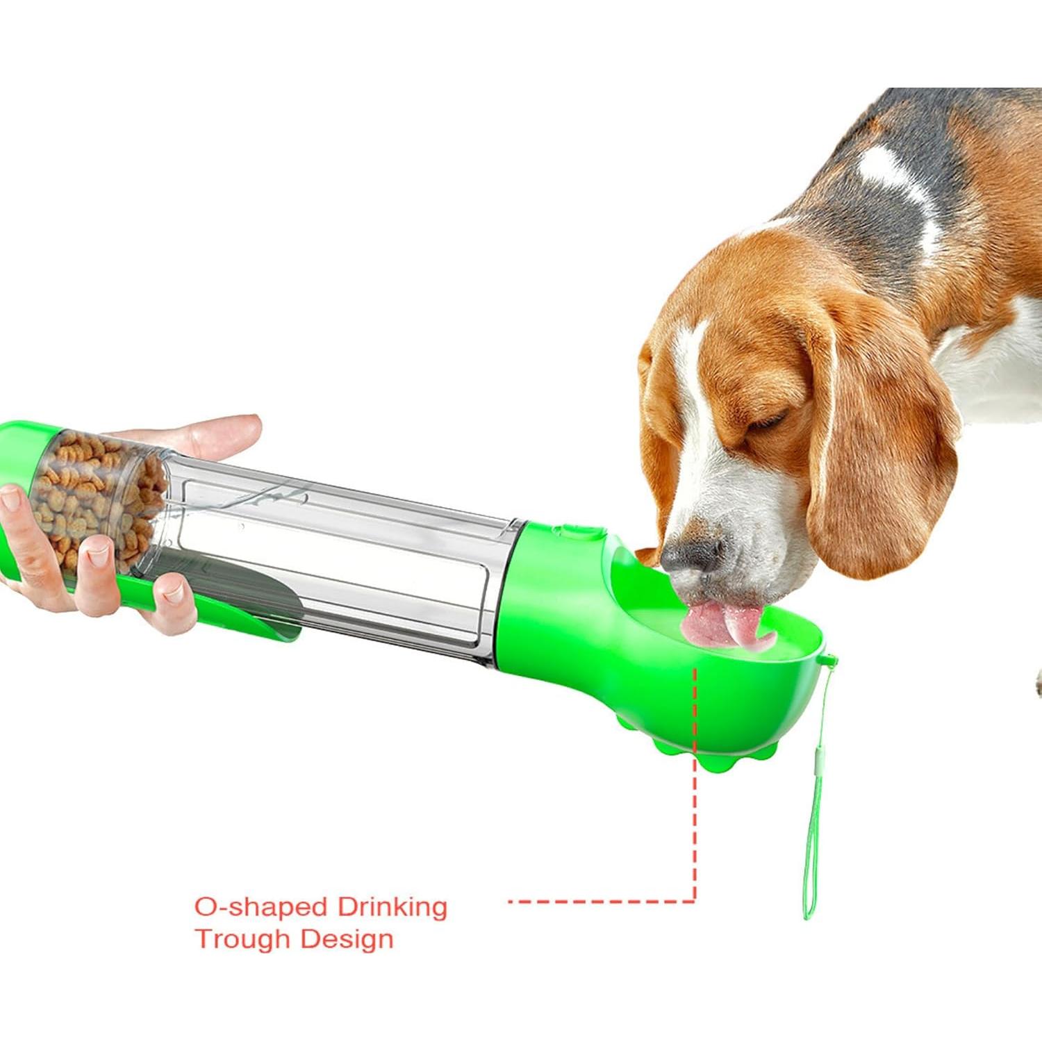 Botella de Agua para Perros DoqiPaw 500ml Verde a Prueba de Fugas