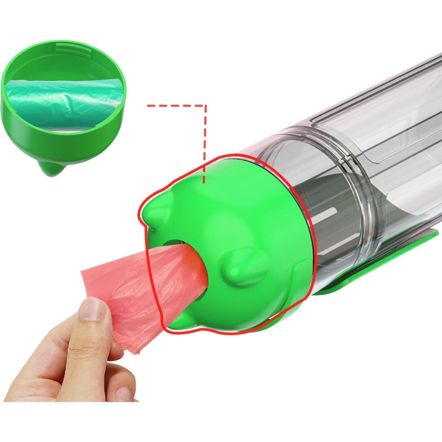 Botella de Agua para Perros DoqiPaw 500ml Verde a Prueba de Fugas