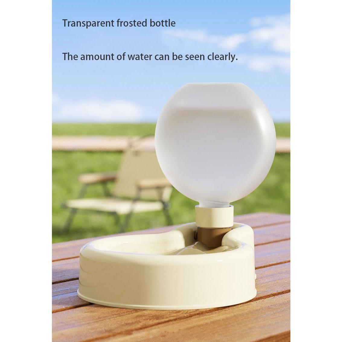 Botella de Agua Plegable para Perros Zlveuzjs 350 ml Beige